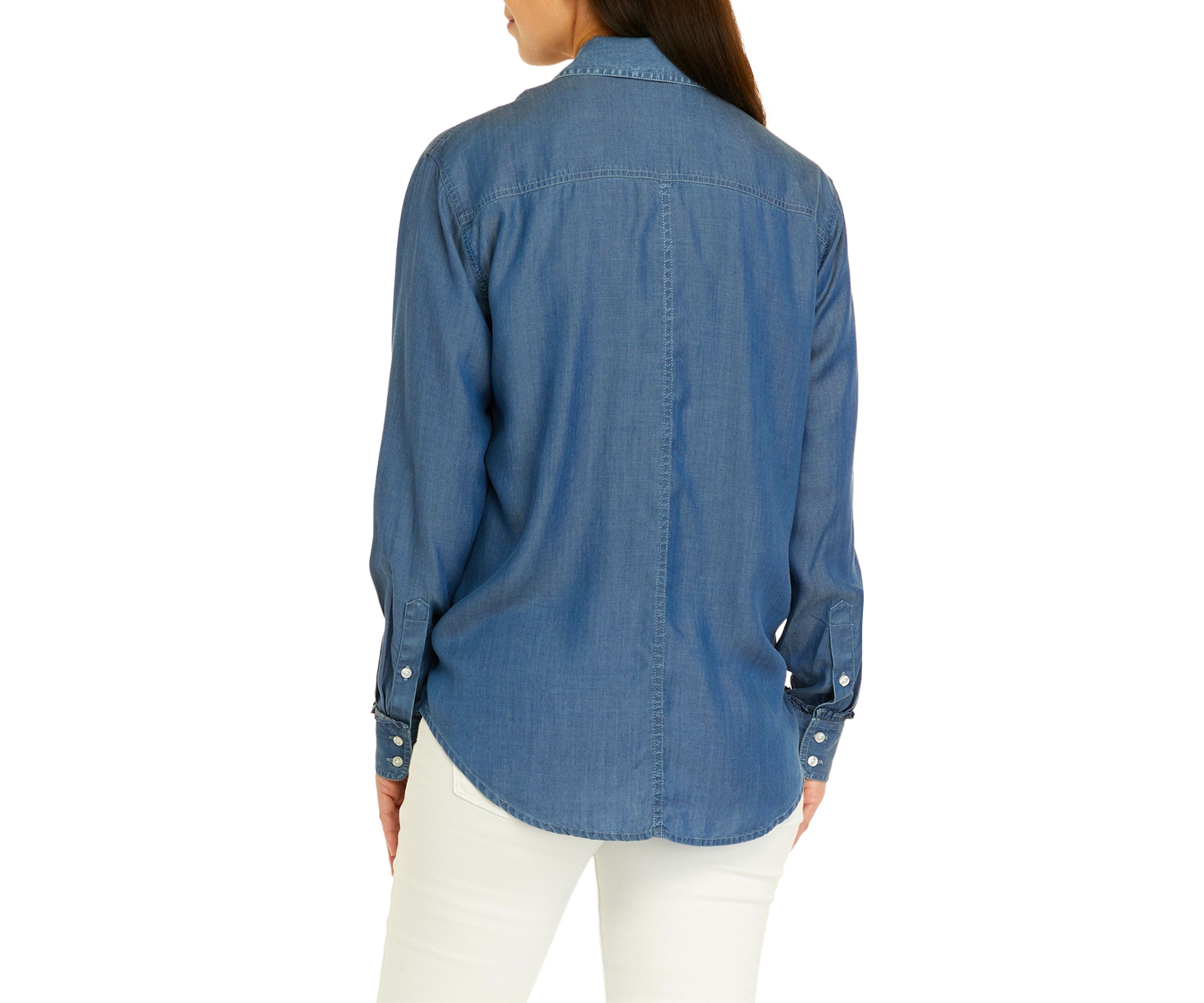 Womens Chambray Boyfriend Shirt