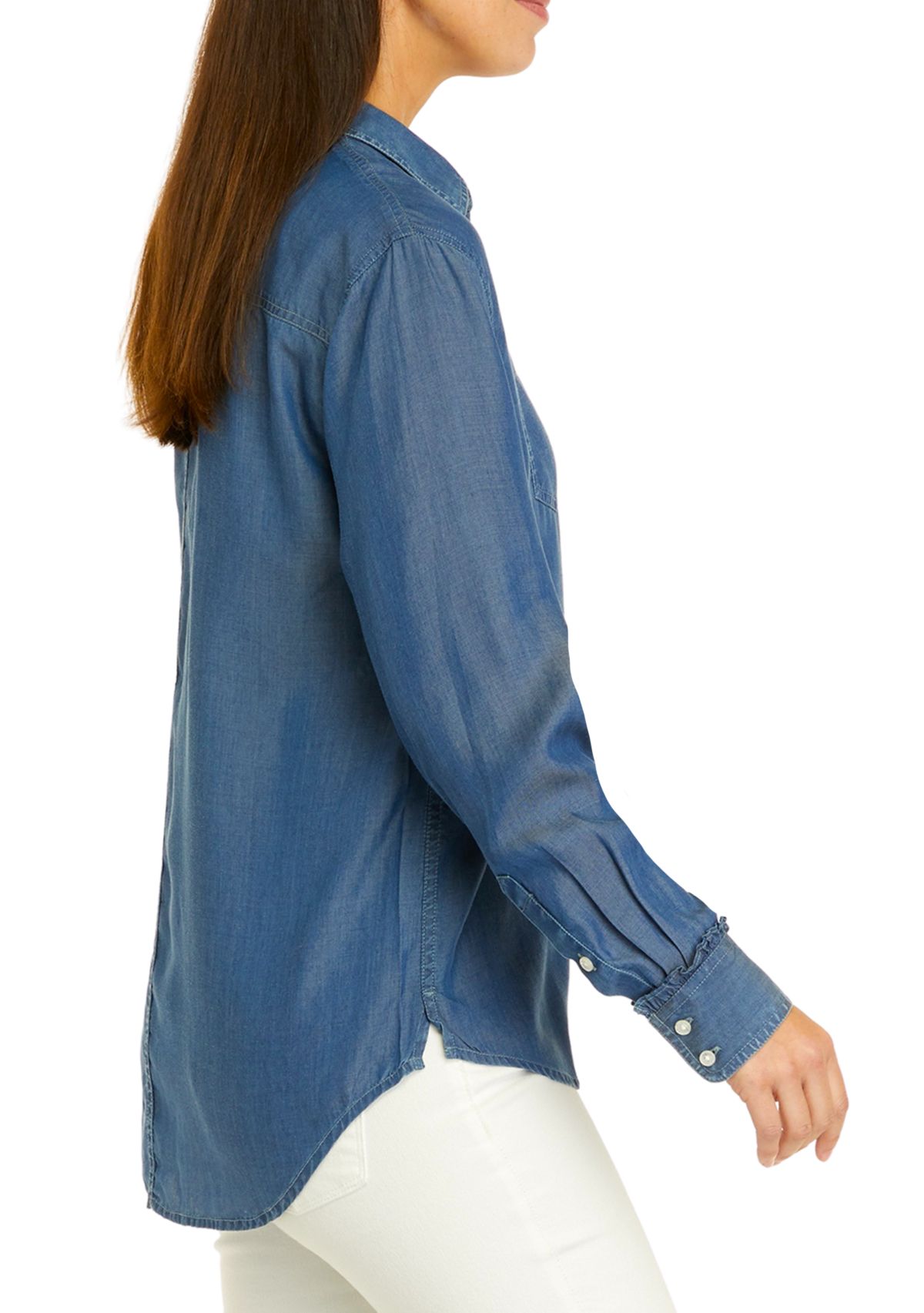 Womens Chambray Boyfriend Shirt
