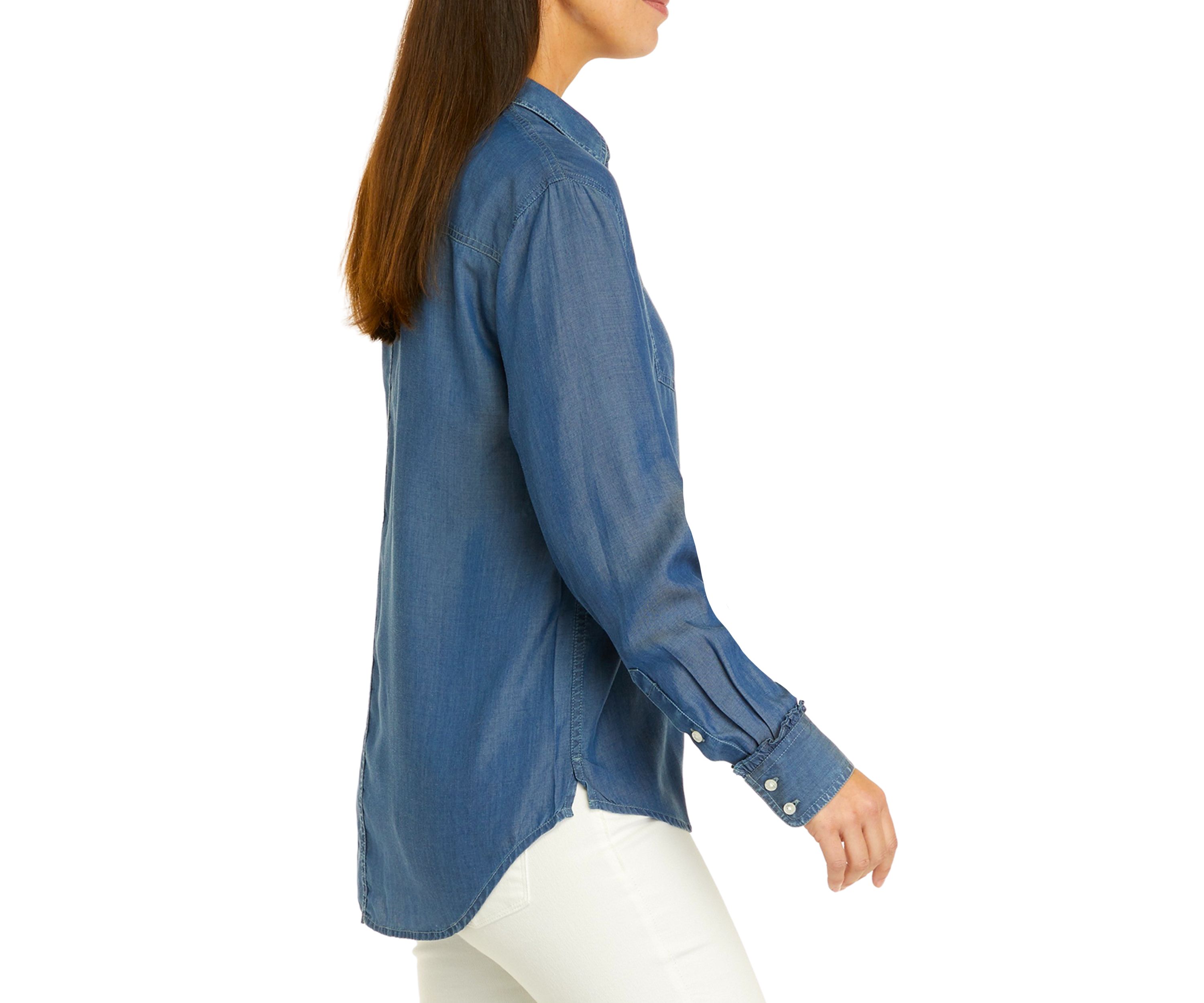 Womens Chambray Boyfriend Shirt