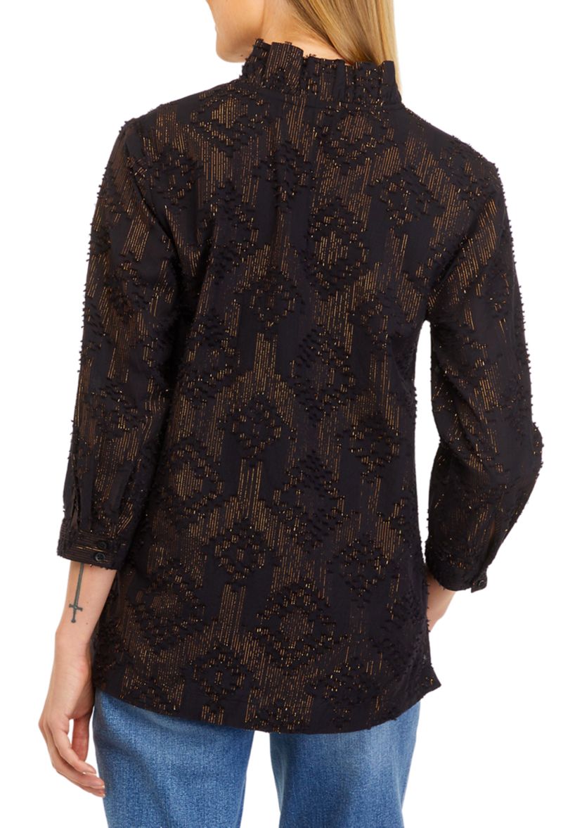 Womens Ruffle Neck Top
