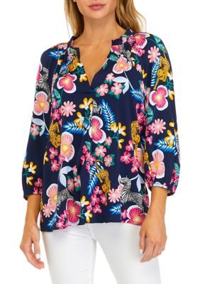 Crown & Ivy™ Women's 3/4 Sleeve Floral Peasant Top | belk