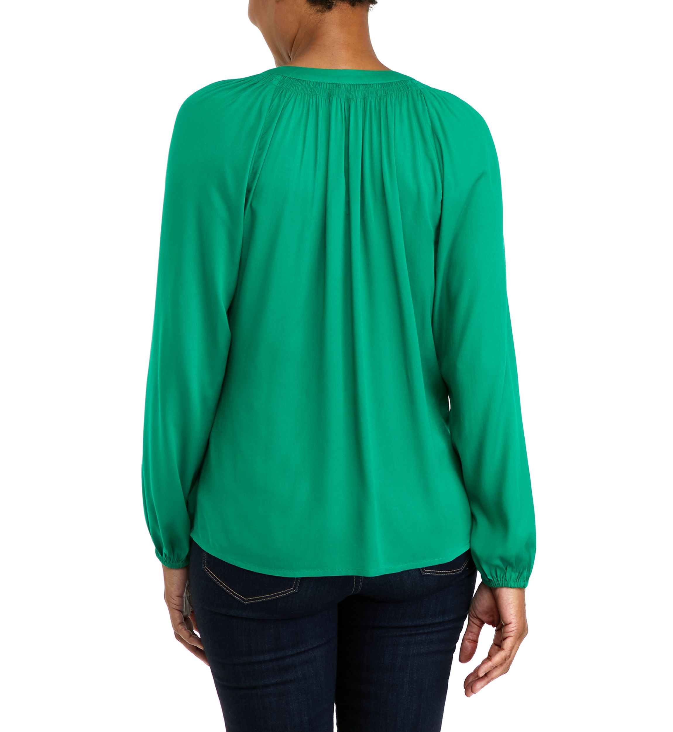Womens Long Sleeve Peasant Top