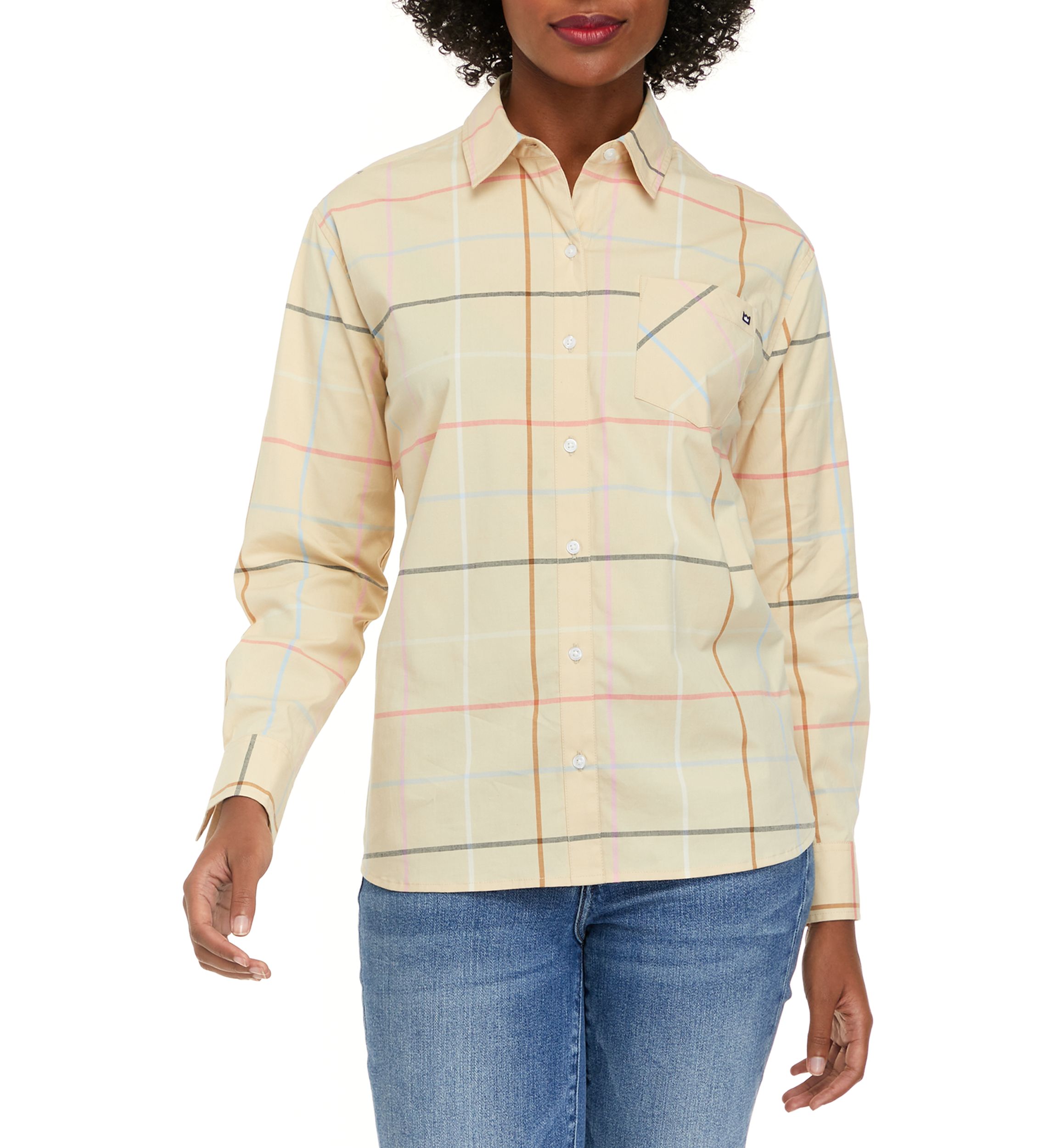 Womens Long Sleeve Boyfriend Shirt