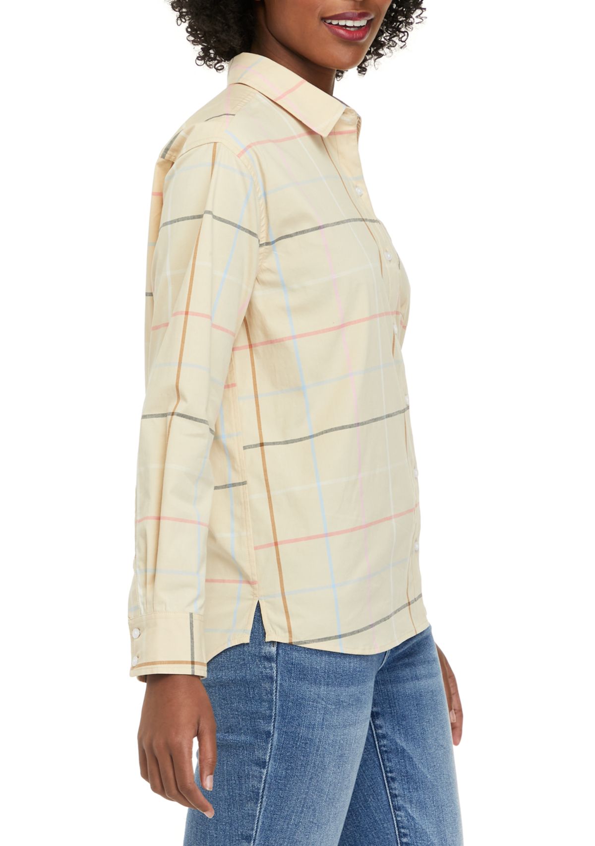 Womens Long Sleeve Boyfriend Shirt