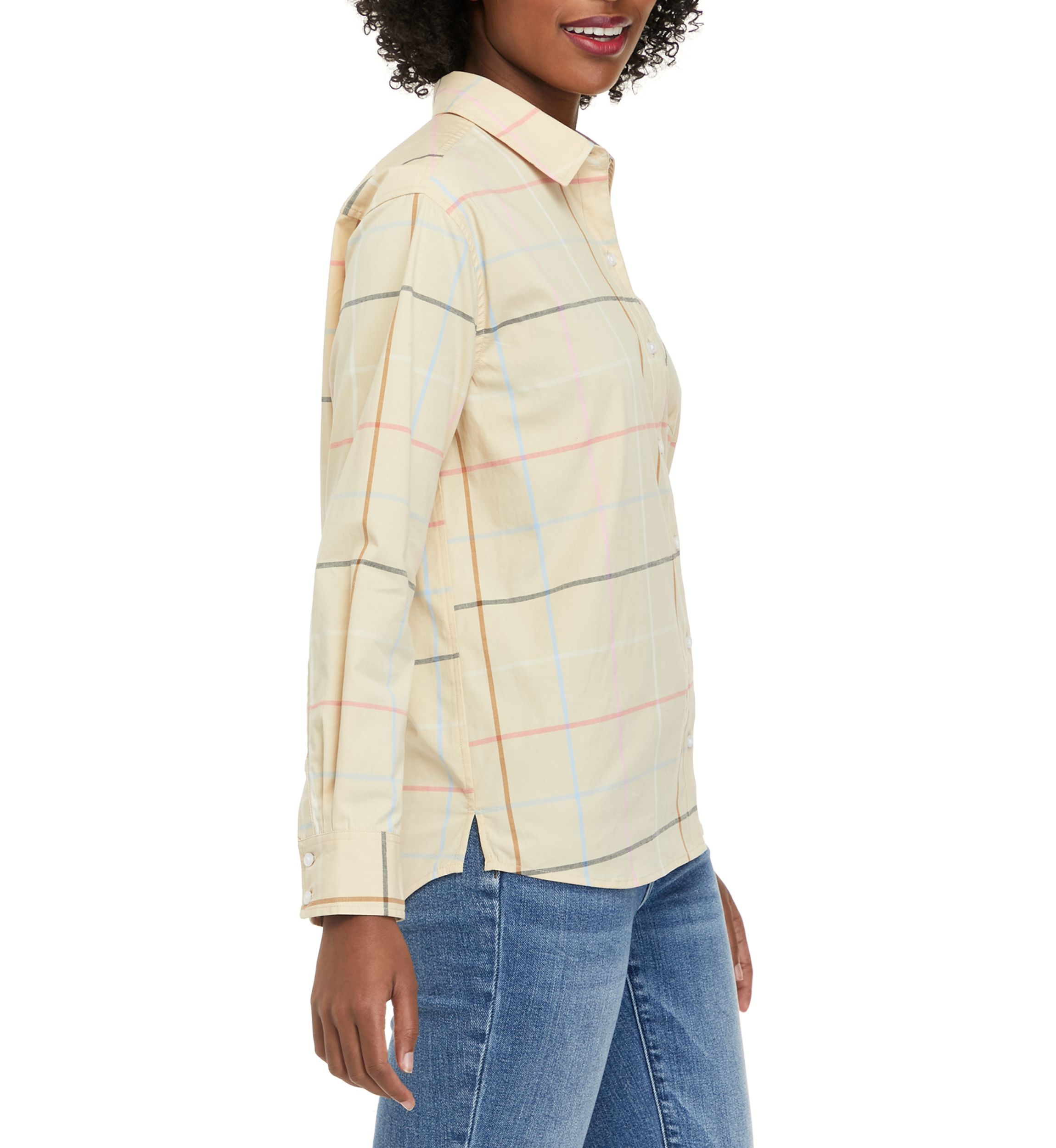 Womens Long Sleeve Boyfriend Shirt