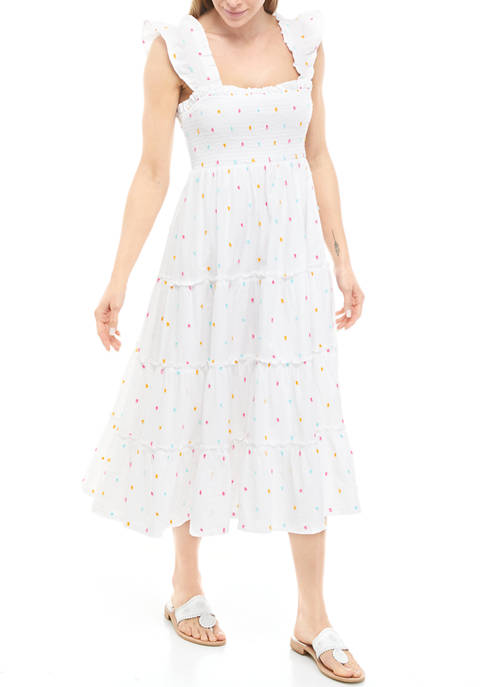 Crown & Ivy™ Womens Sleeveless Smocked Bodice Dress