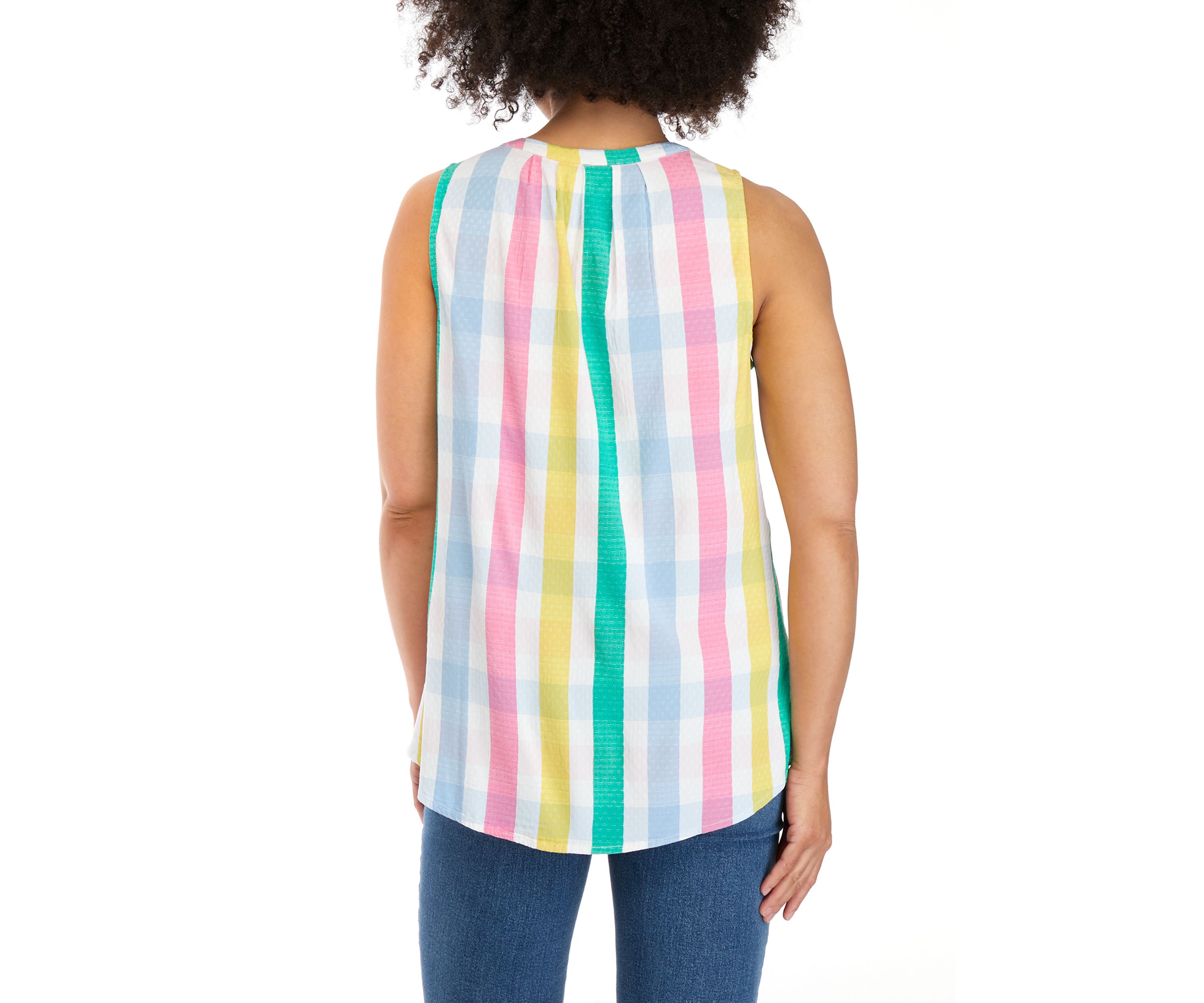 Womens Sleeveless Peasant Top 