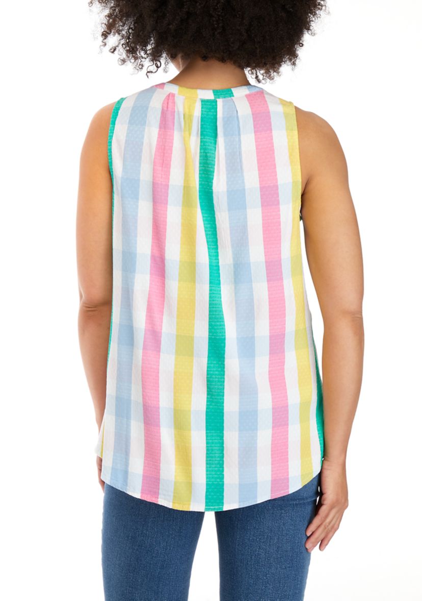 Womens Sleeveless Peasant Top 