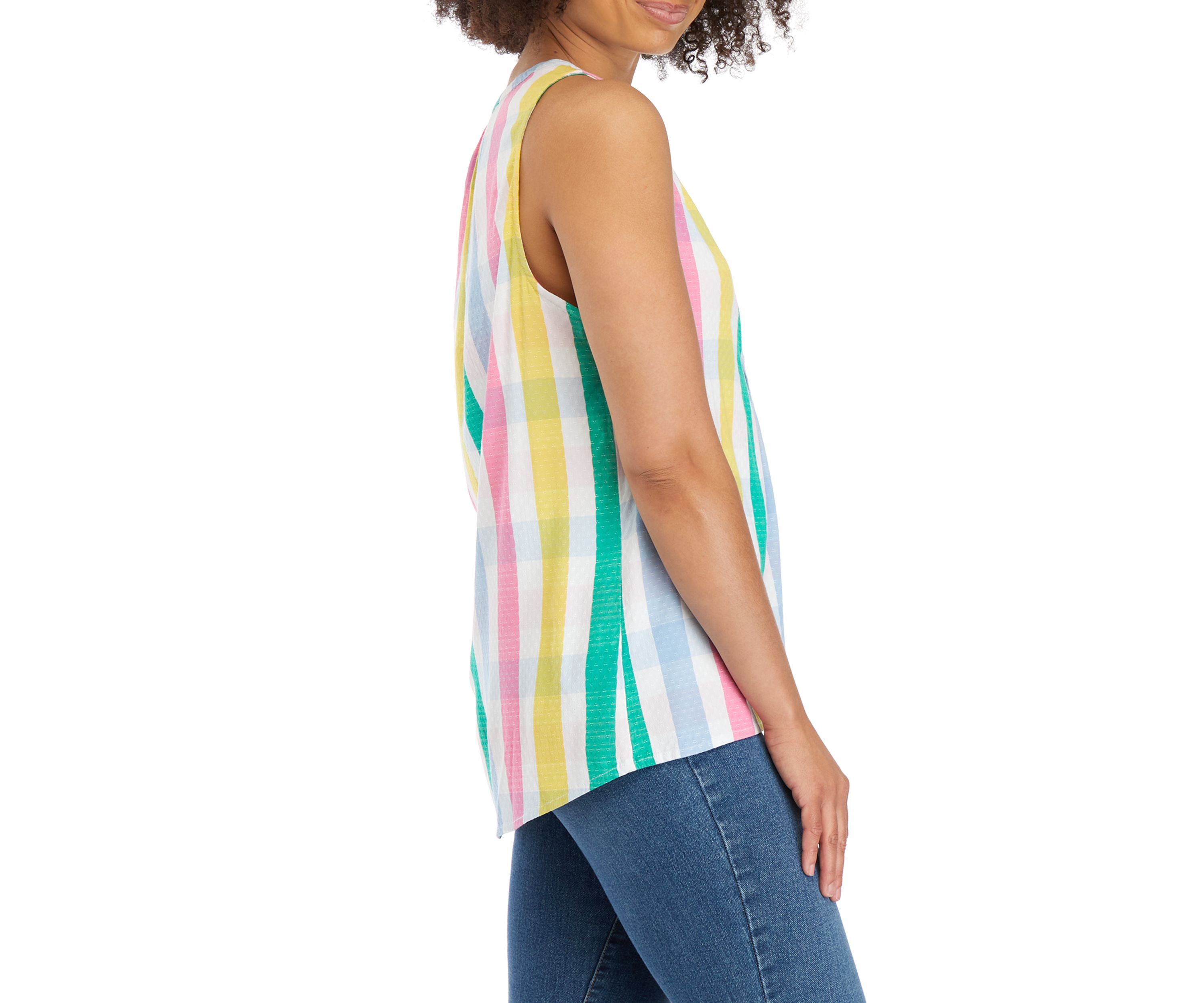 Womens Sleeveless Peasant Top 