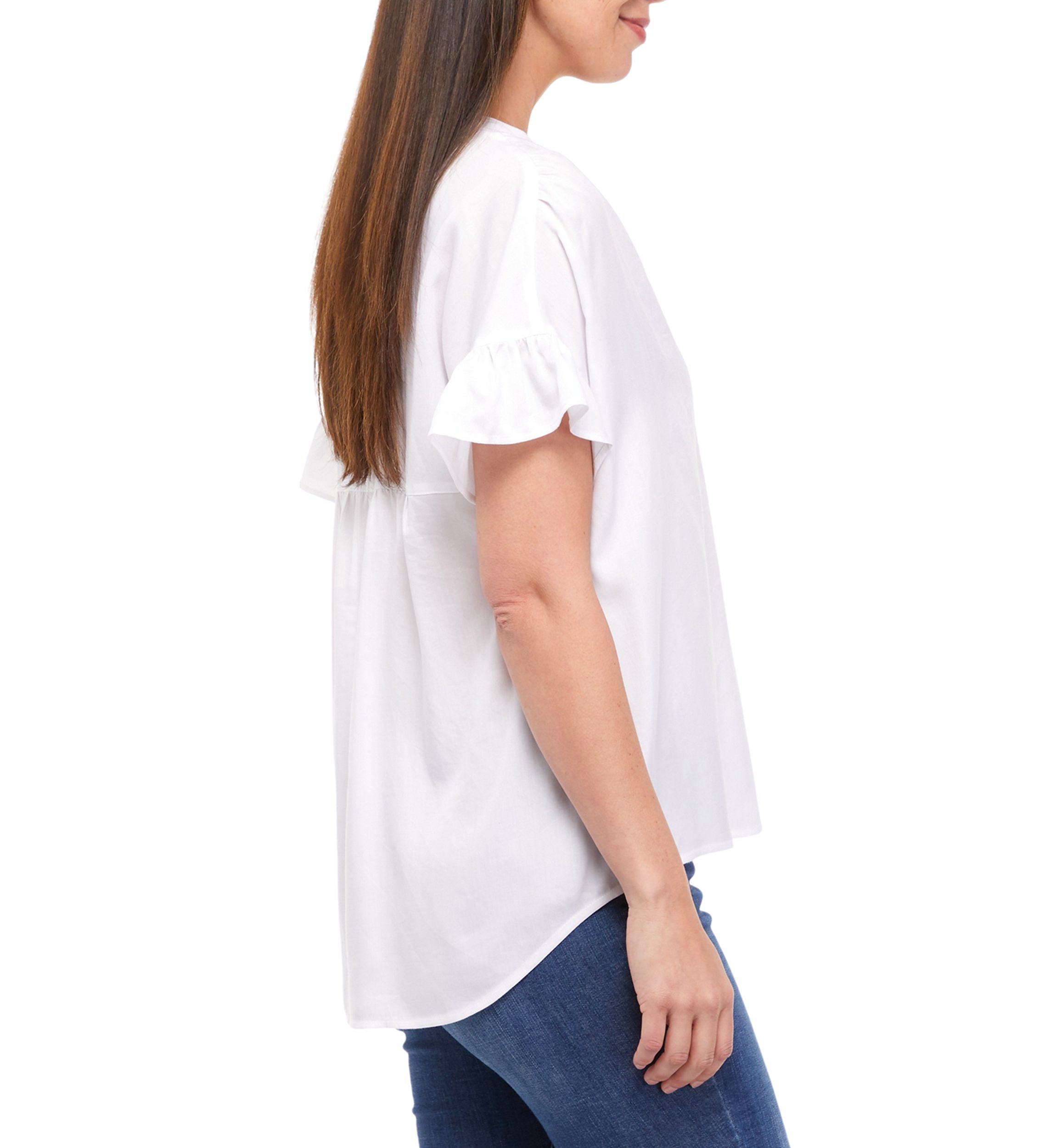 Womens Short Sleeve Popover Dolman Top