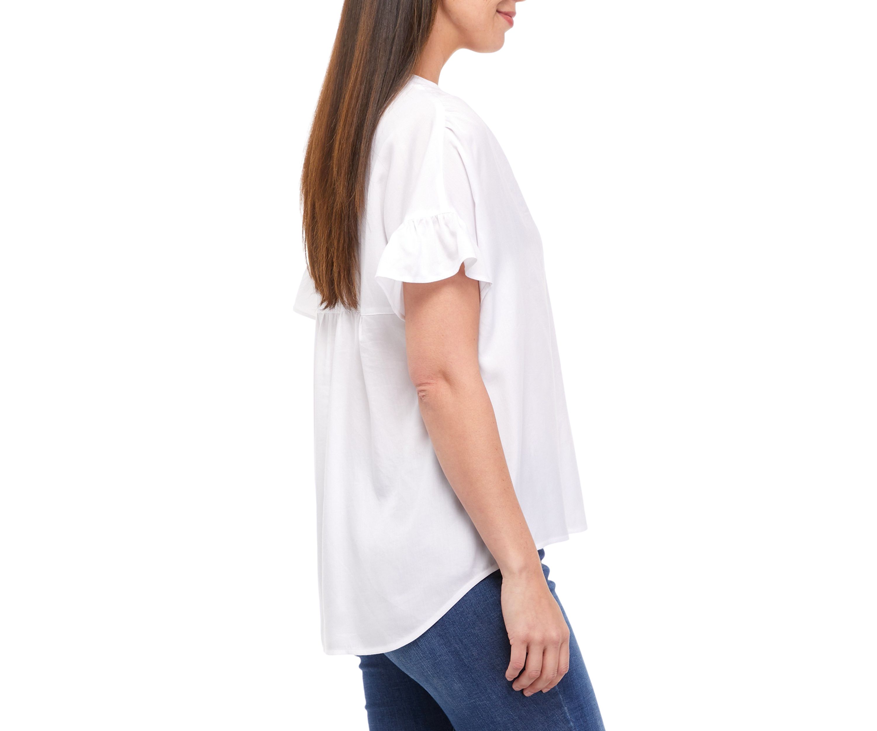 Womens Short Sleeve Popover Dolman Top