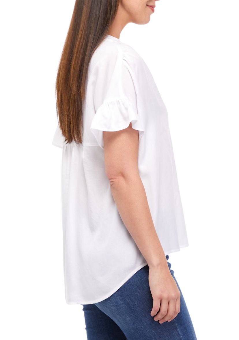 Womens Short Sleeve Popover Dolman Top