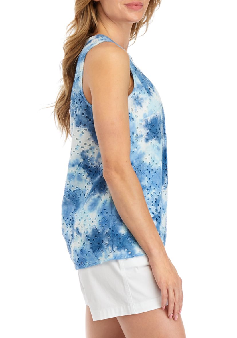 Womens Sleeveless Peasant Top 