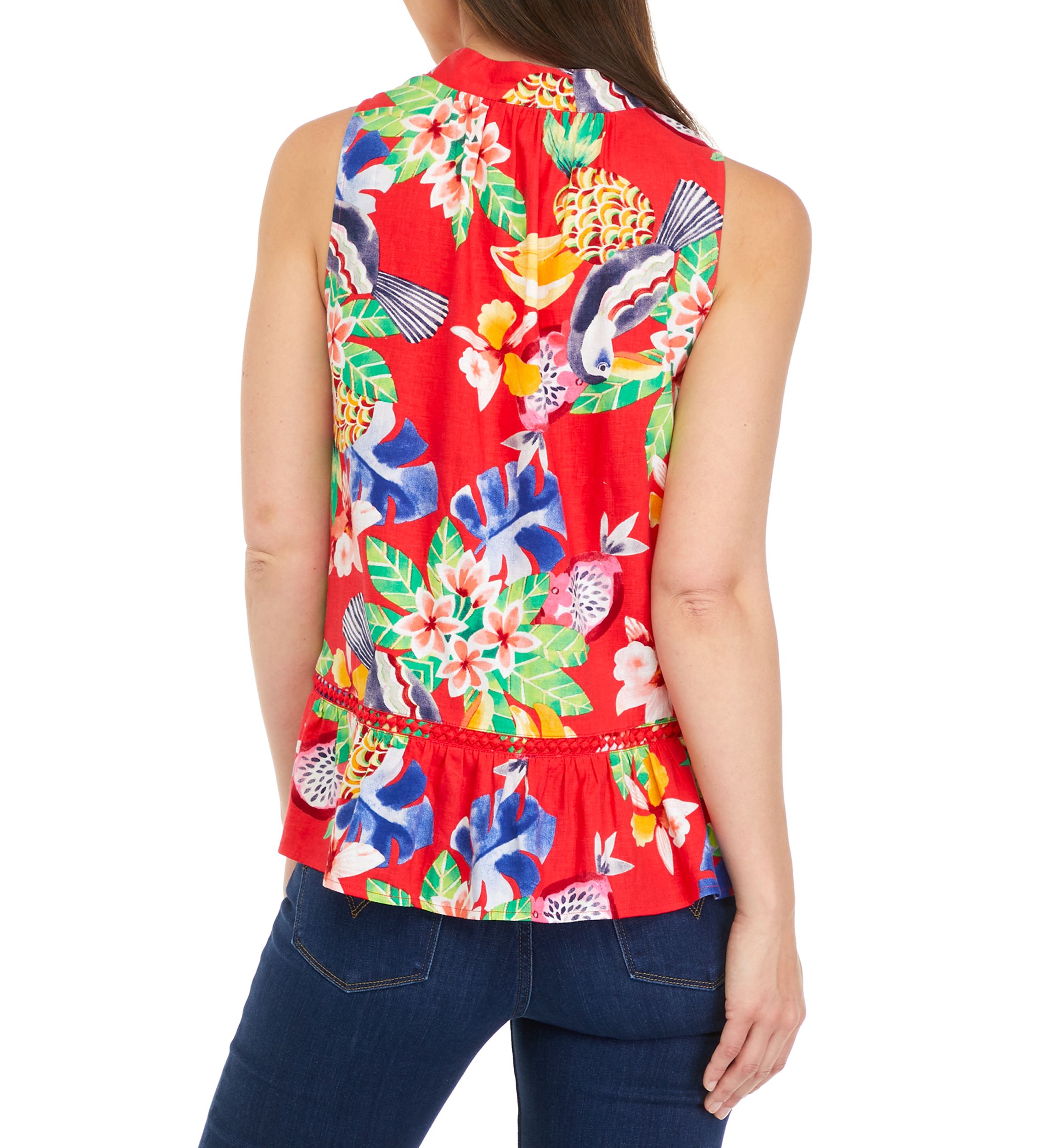 Womens Crochet Peasant Top
