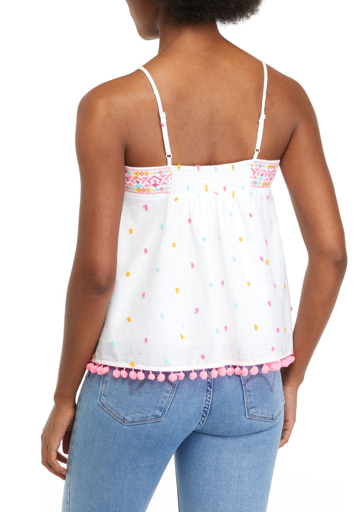 Womens Embroidered Babydoll Top