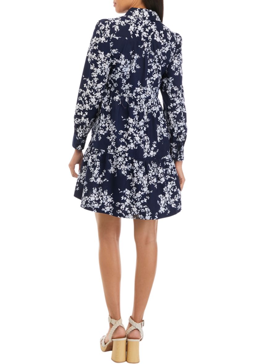 Womens Long Sleeve Floral Dress