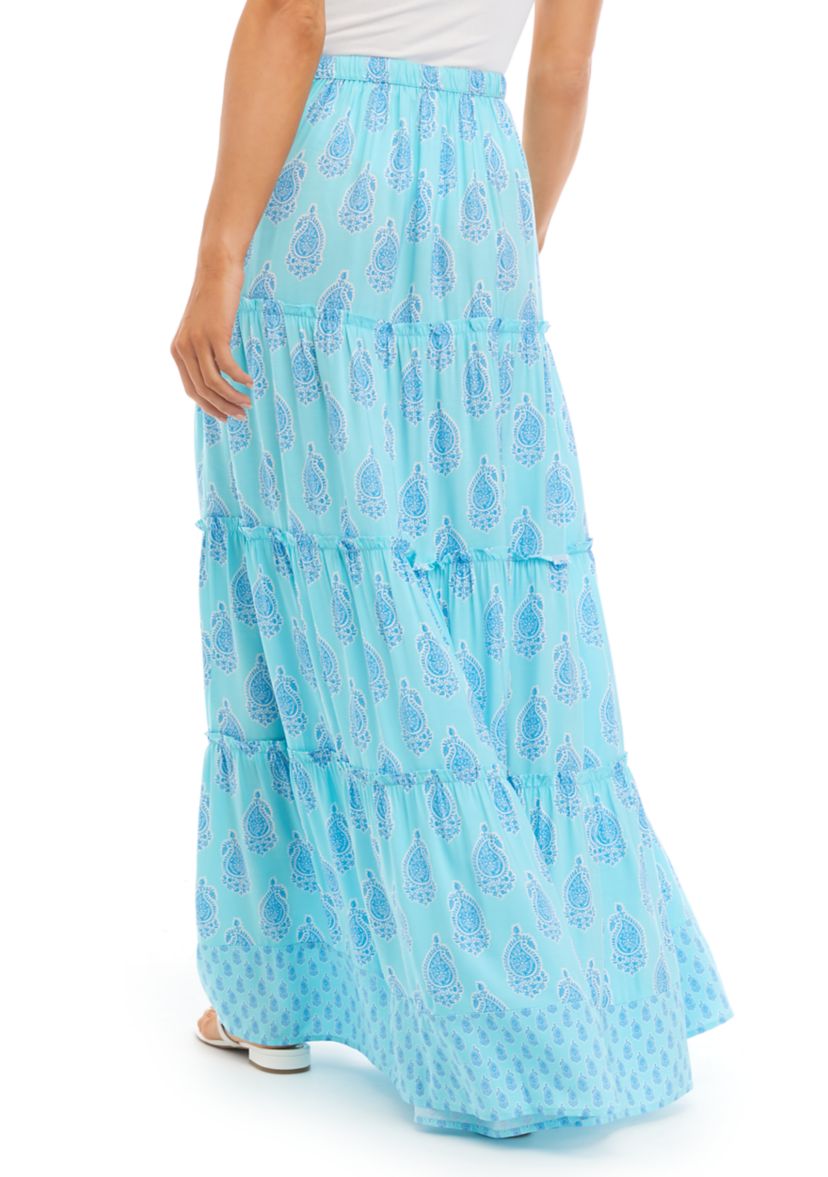 Womens Tiered Maxi Skirt