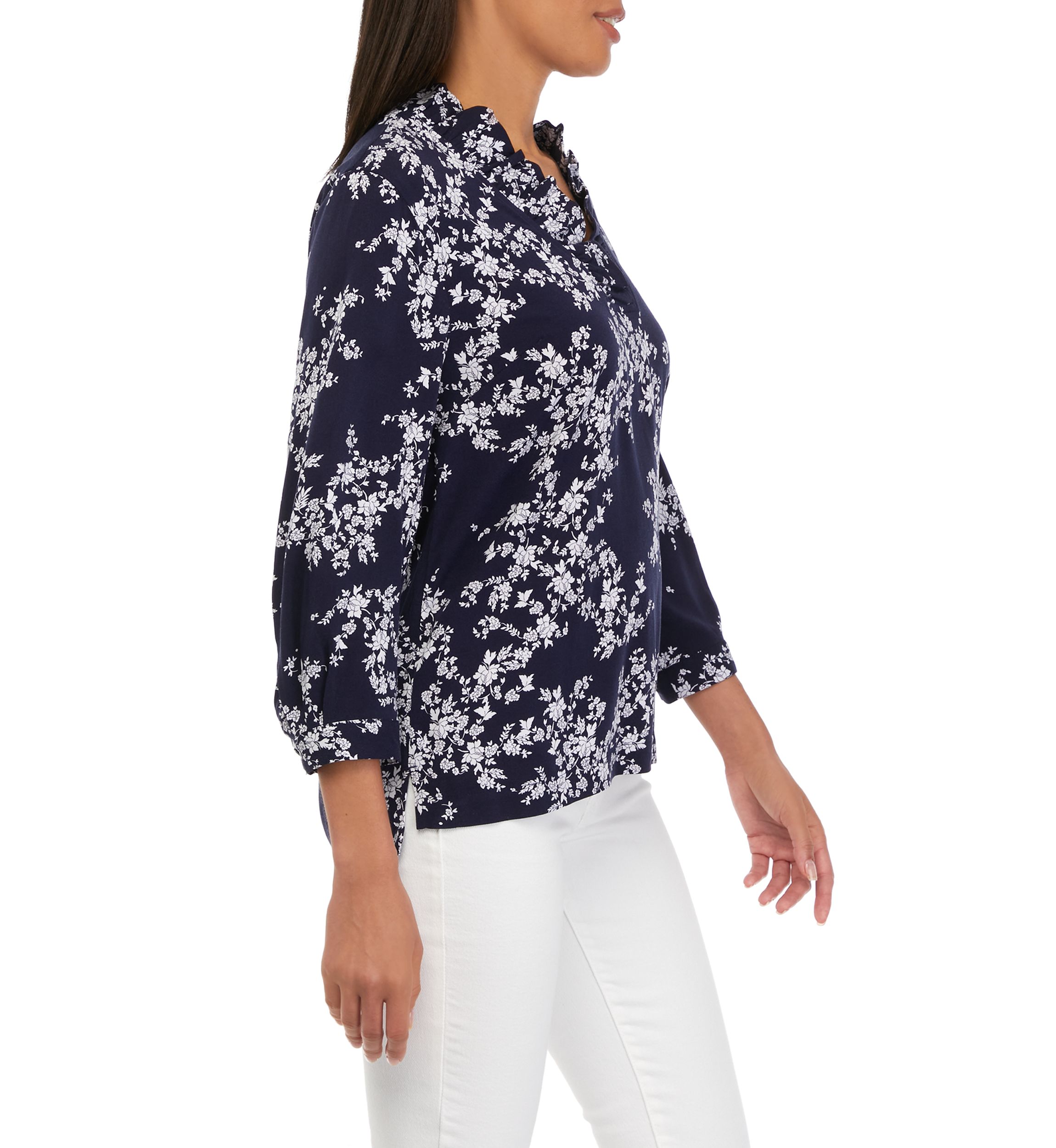 Womens 3/4 Sleeve Printed Shirt 