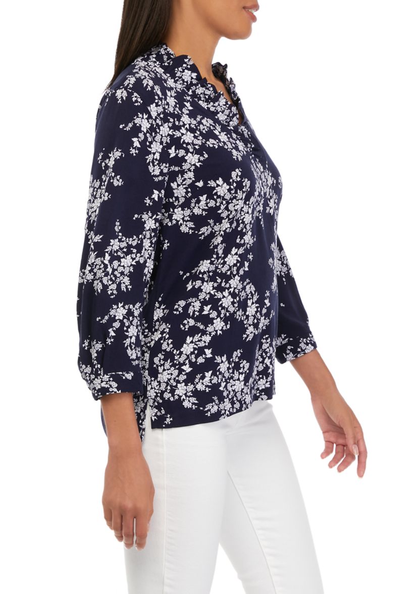 Womens 3/4 Sleeve Printed Shirt 