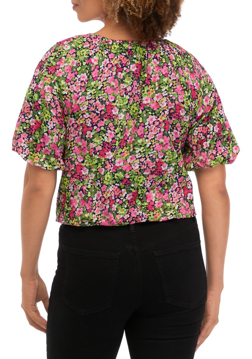 Womens Short Balloon Sleeve Top