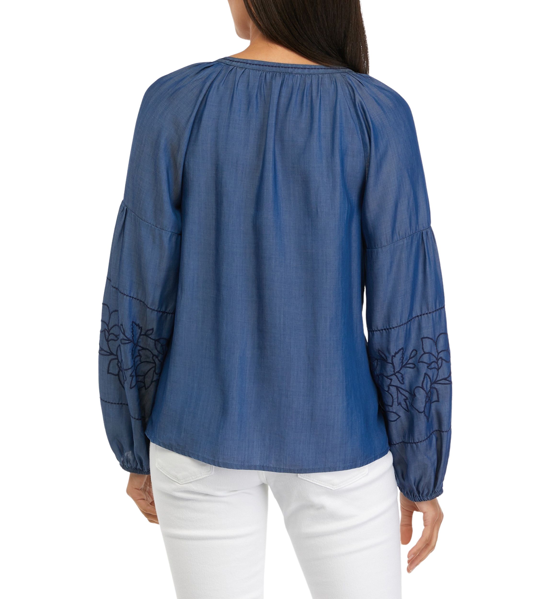   Womens Drop Shoulder Peasant Shirt