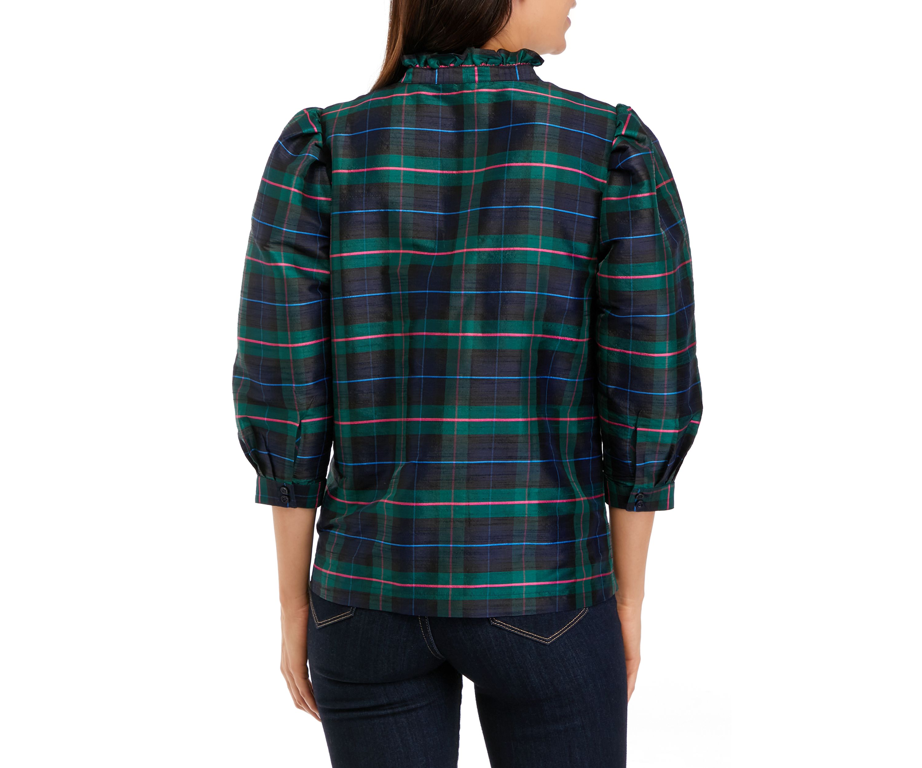 Womens Printed Split Neck Top