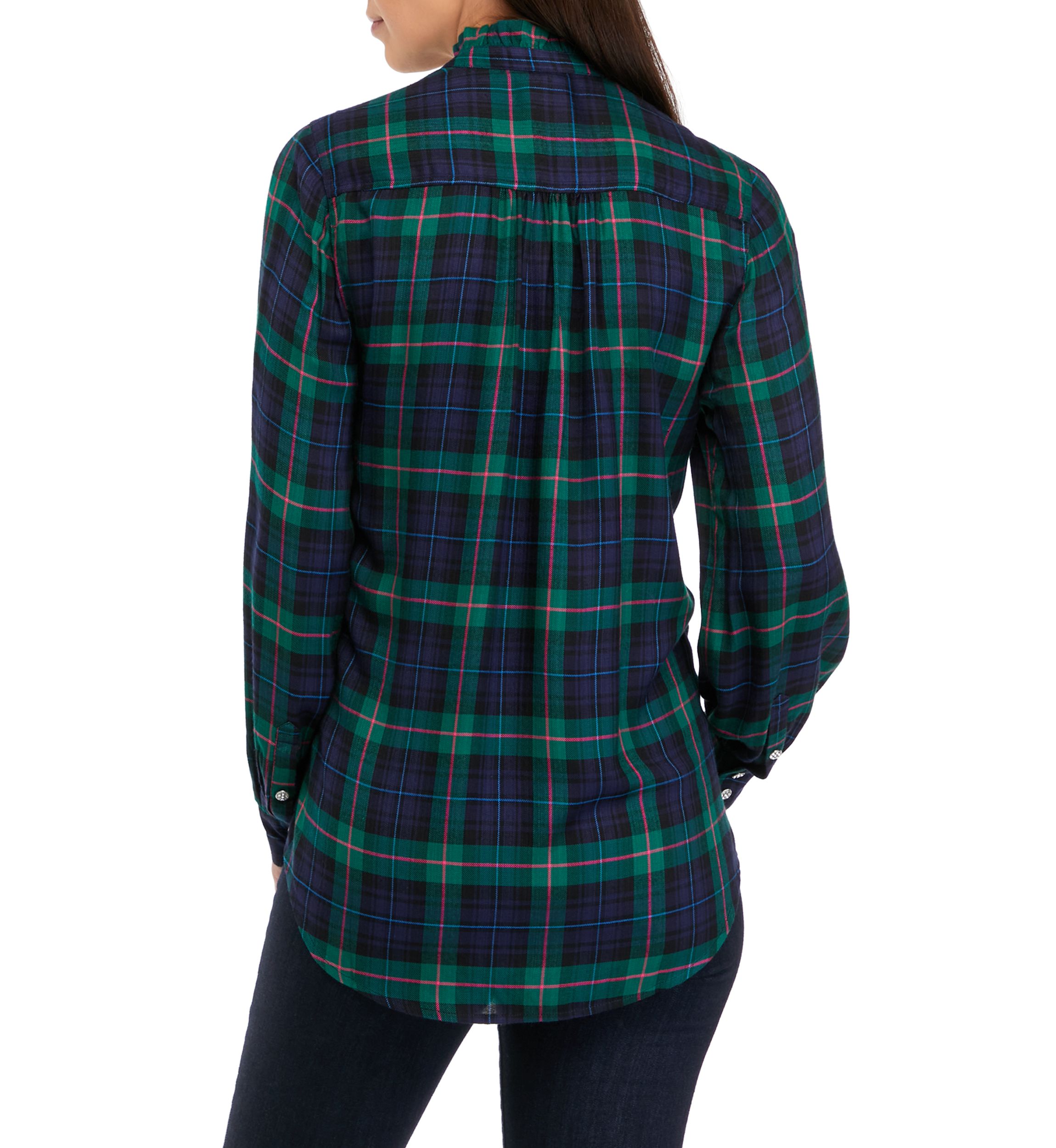 Womens Printed Button Down Top