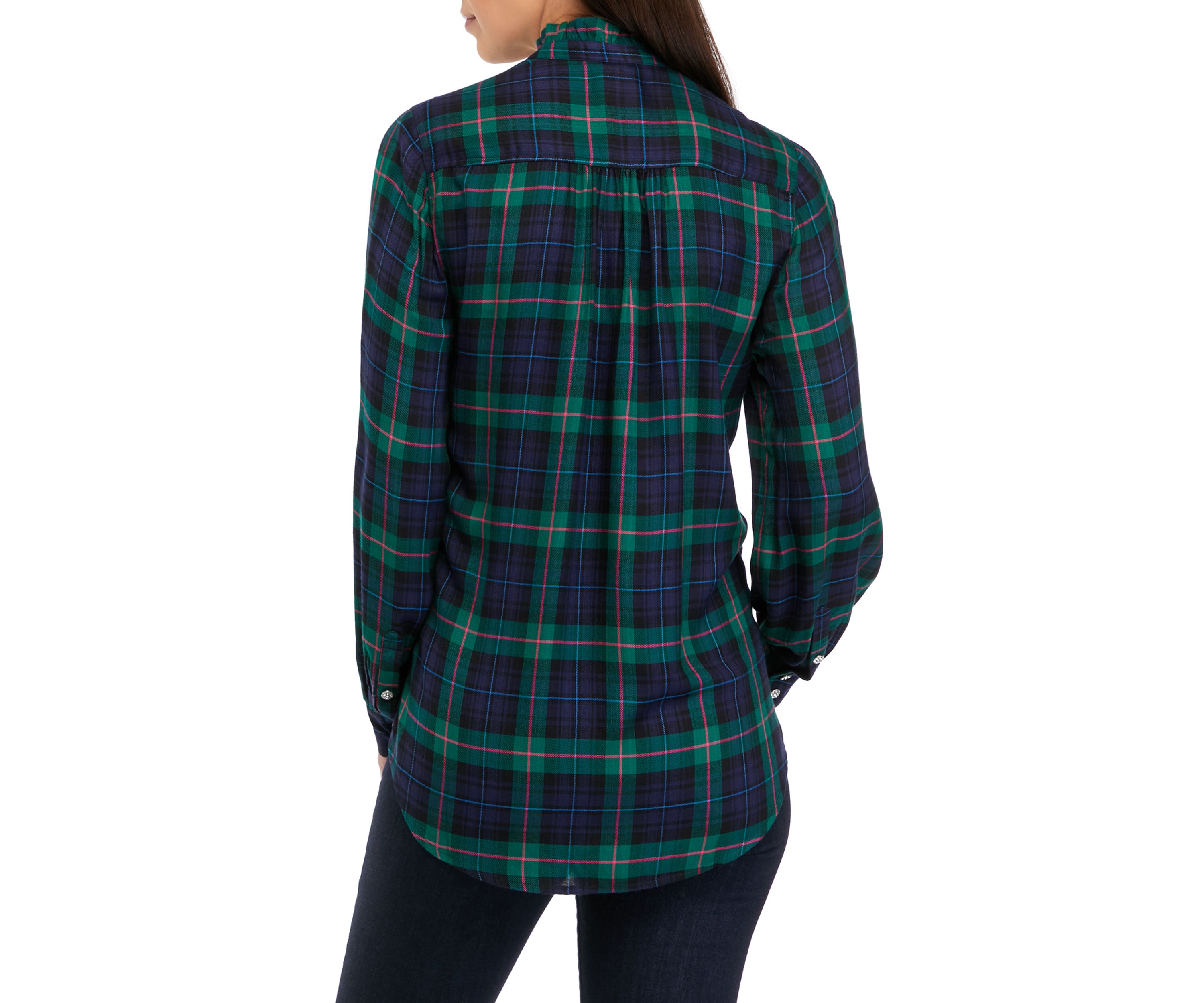 Womens Printed Button Down Top