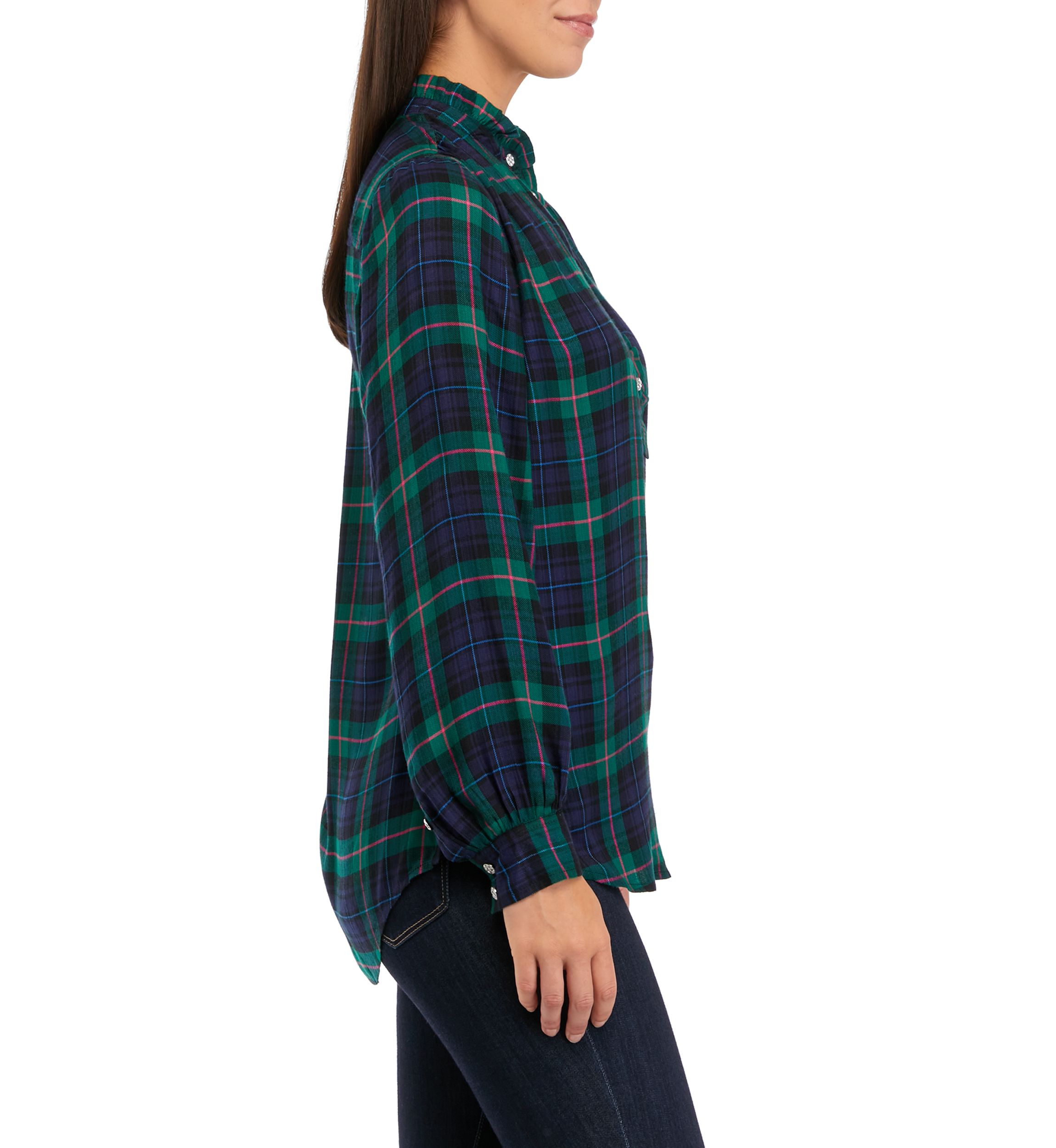 Womens Printed Button Down Top
