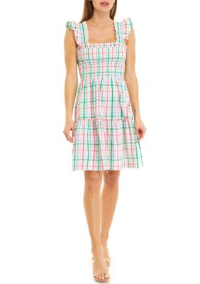 Ivy Lane Smocked Scoop Neck Sleeveless Tank Dress