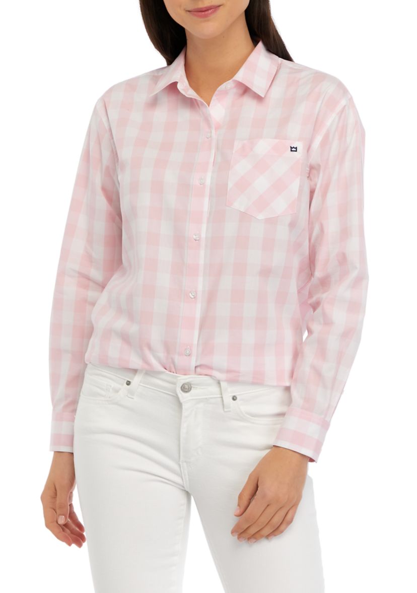 Button Front Poplin Shirt