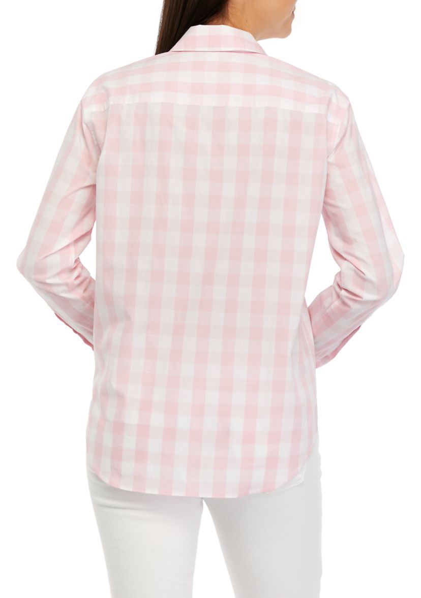 Button Front Poplin Shirt