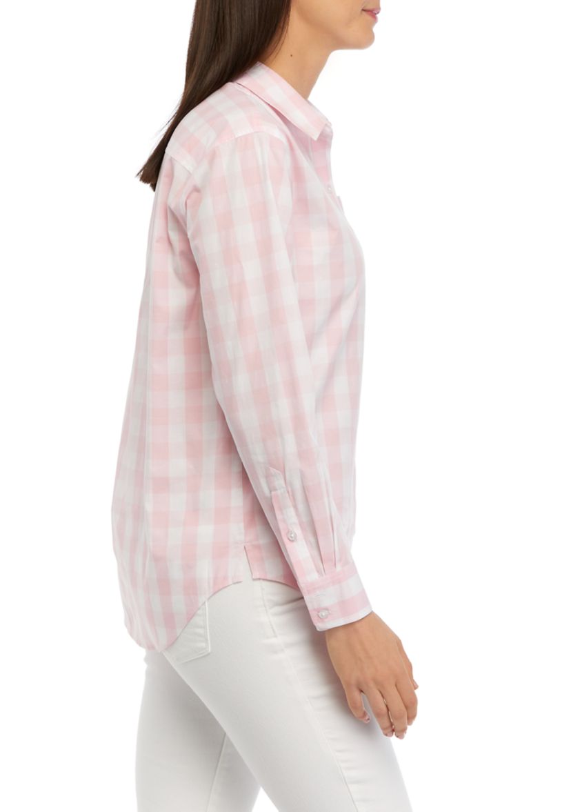 Button Front Poplin Shirt