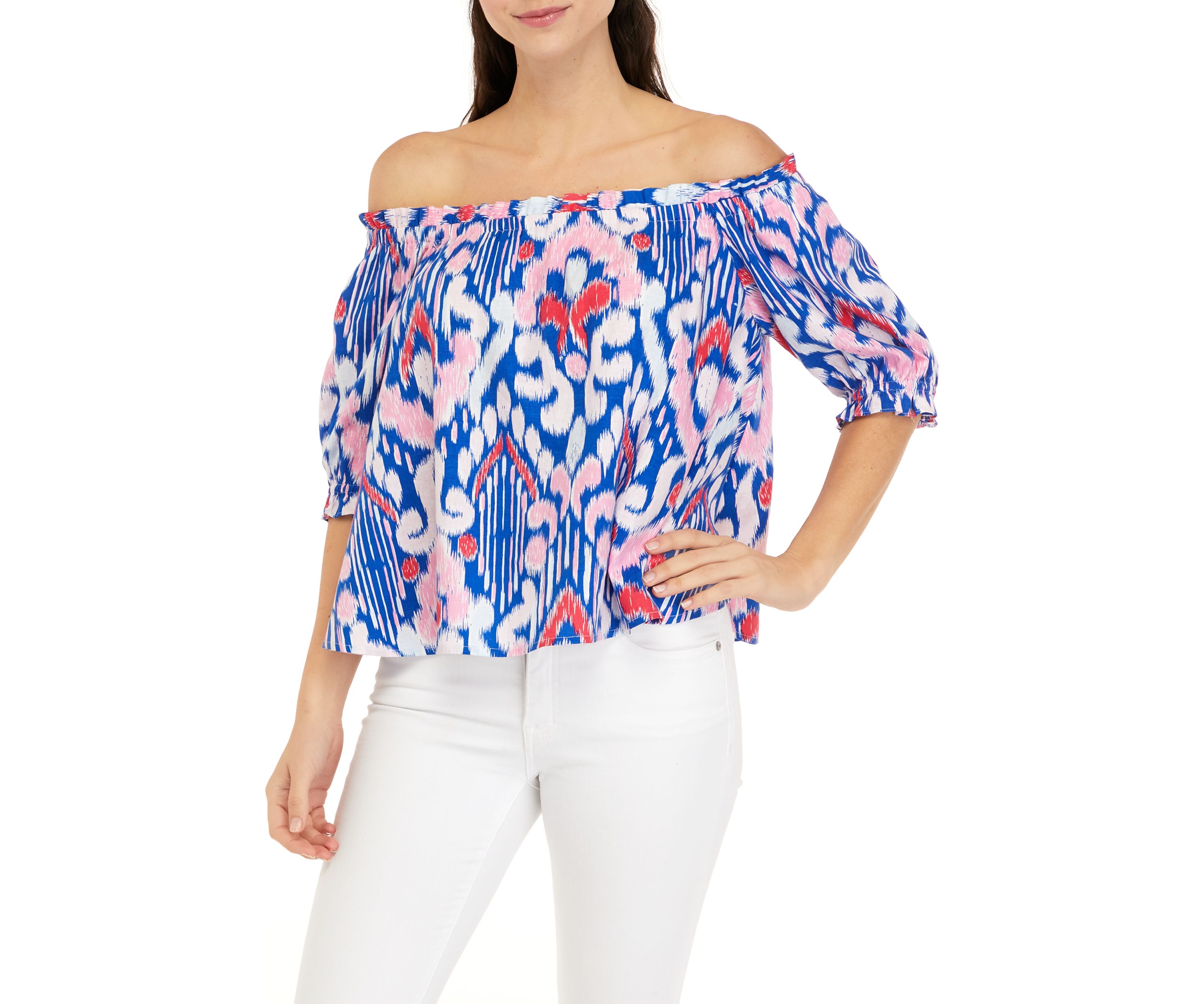 Womens 3/4 Sleeve Off the Shoulder Top