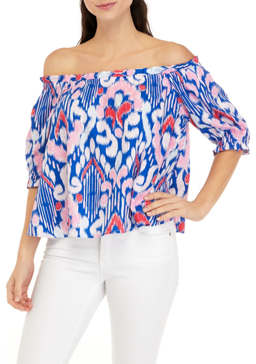 Womens 3/4 Sleeve Off the Shoulder Top