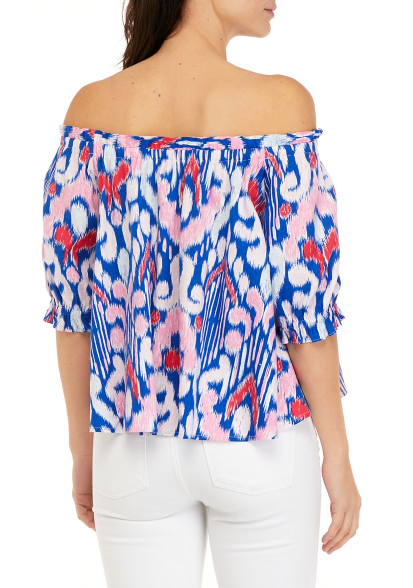 Womens 3/4 Sleeve Off the Shoulder Top