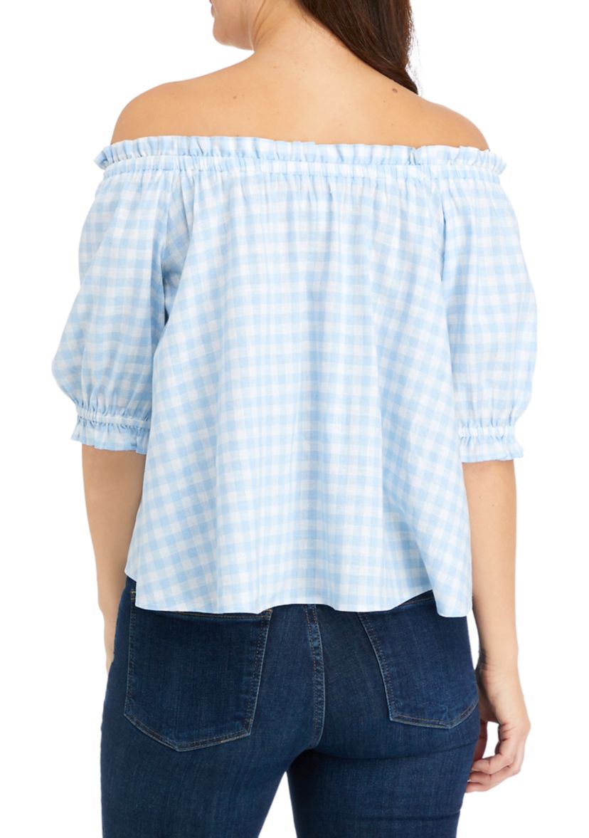 Womens Short Puff Sleeve Top