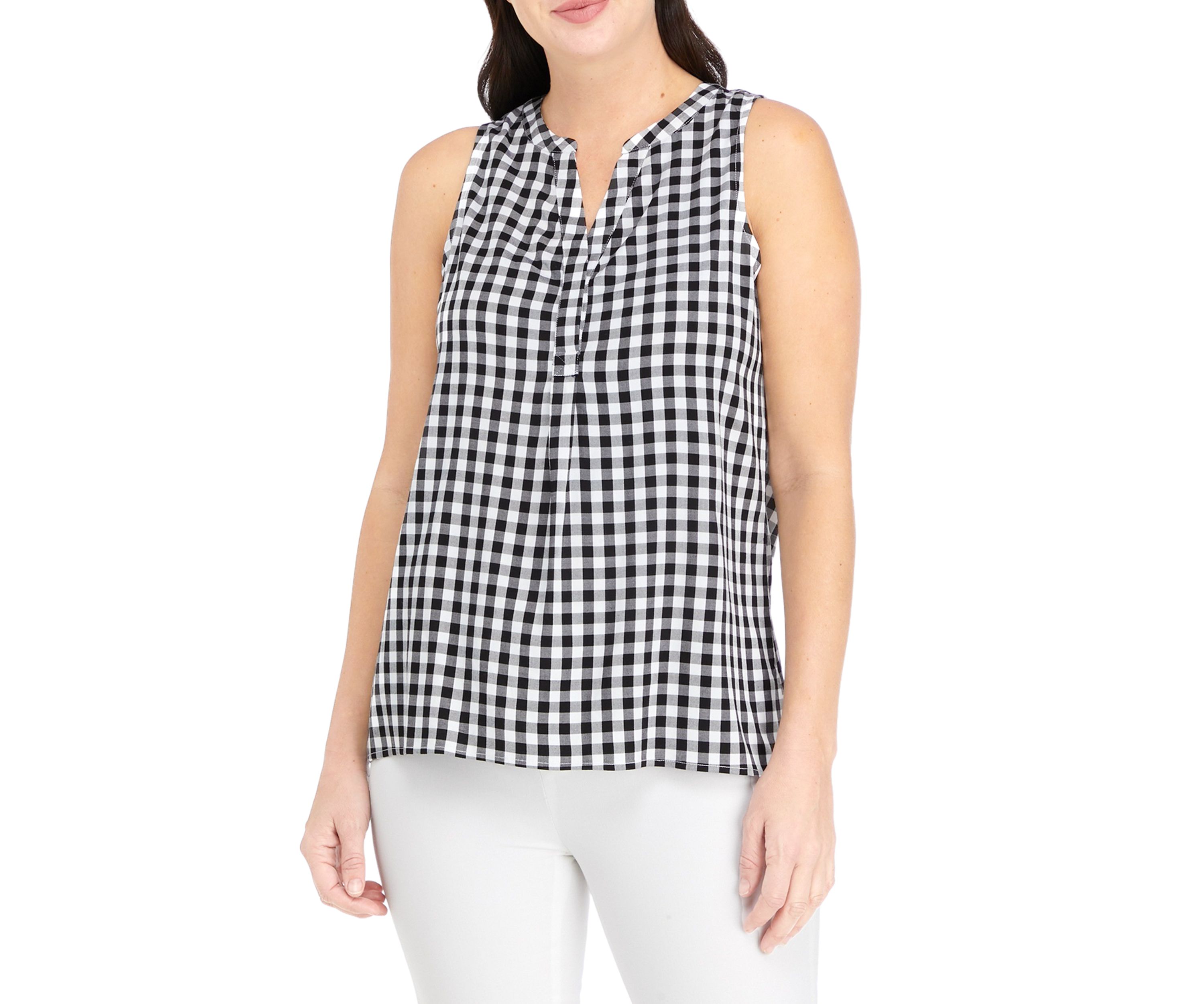 Womens Sleeveless Peasant Top