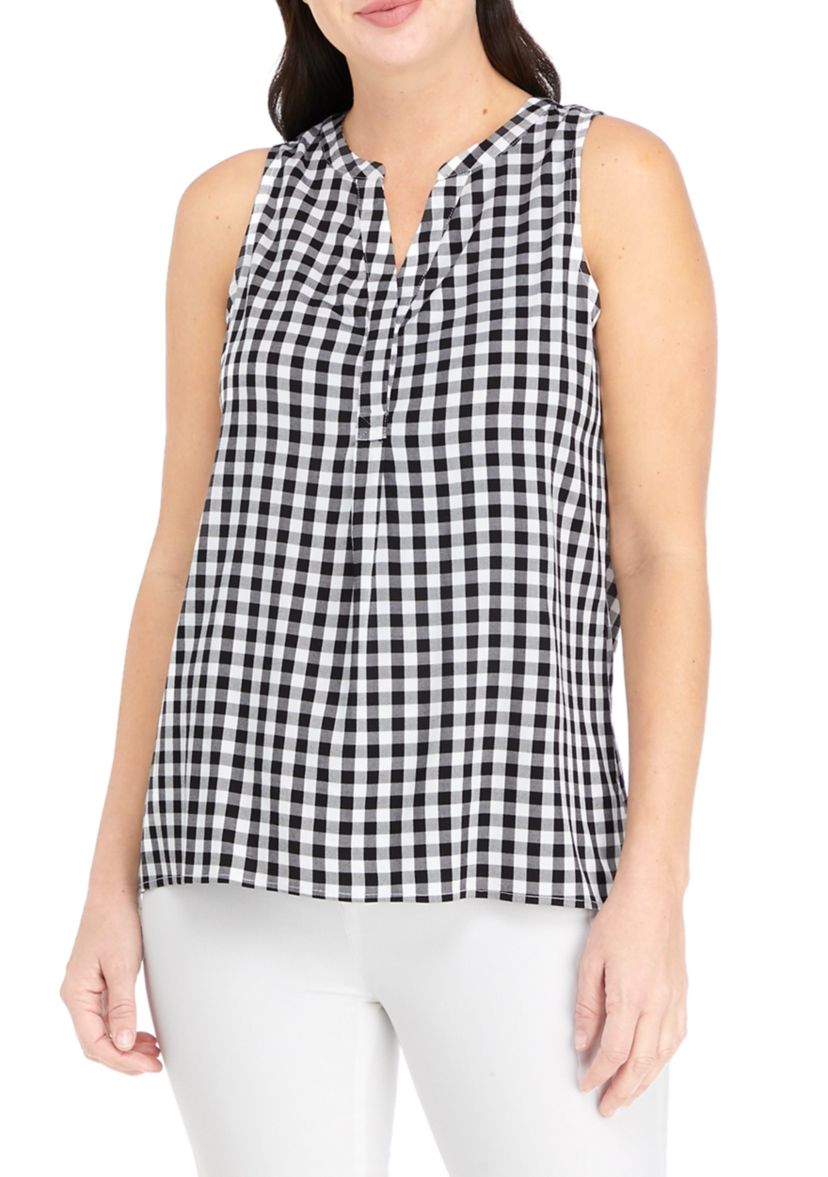 Womens Sleeveless Peasant Top