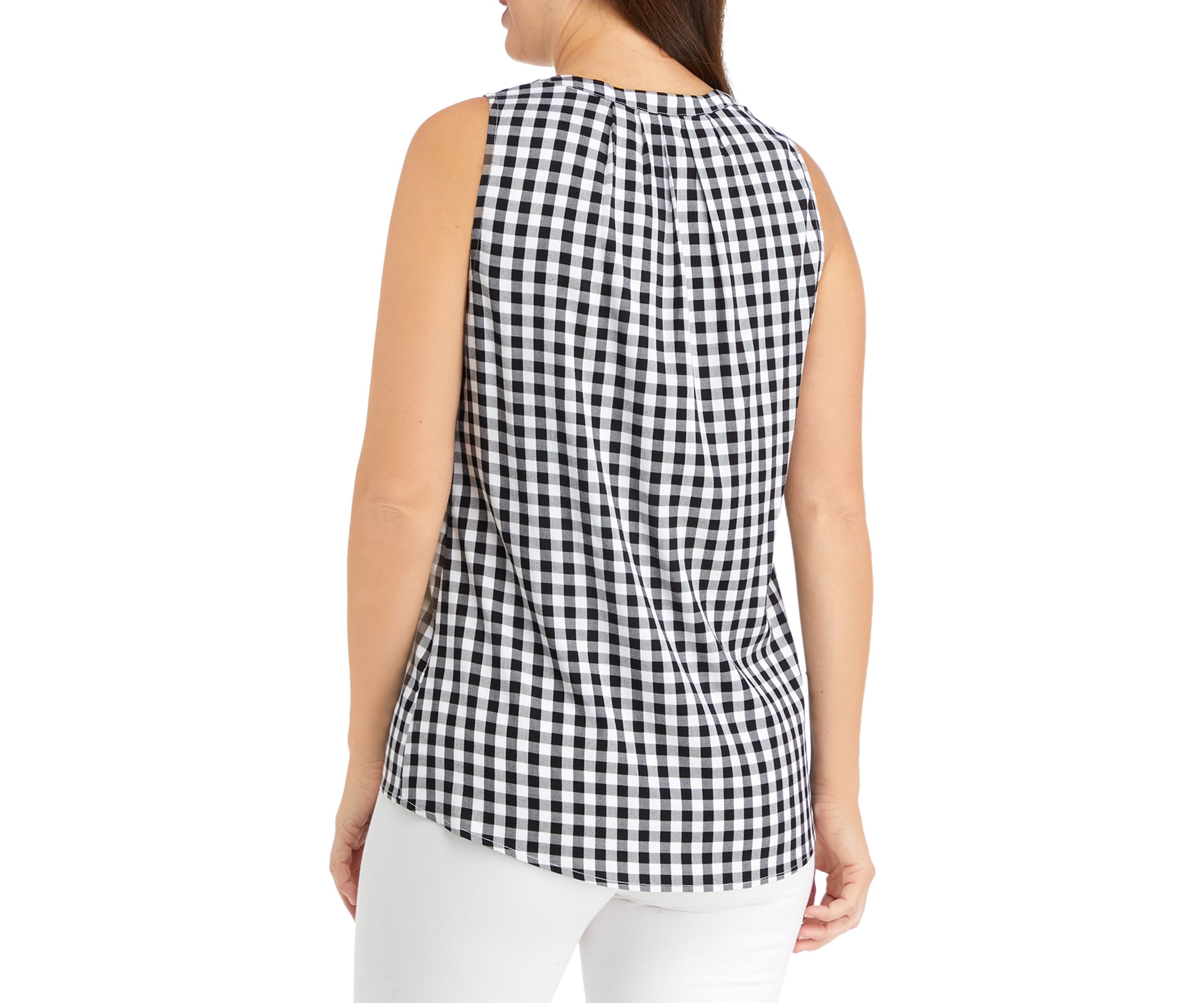 Womens Sleeveless Peasant Top