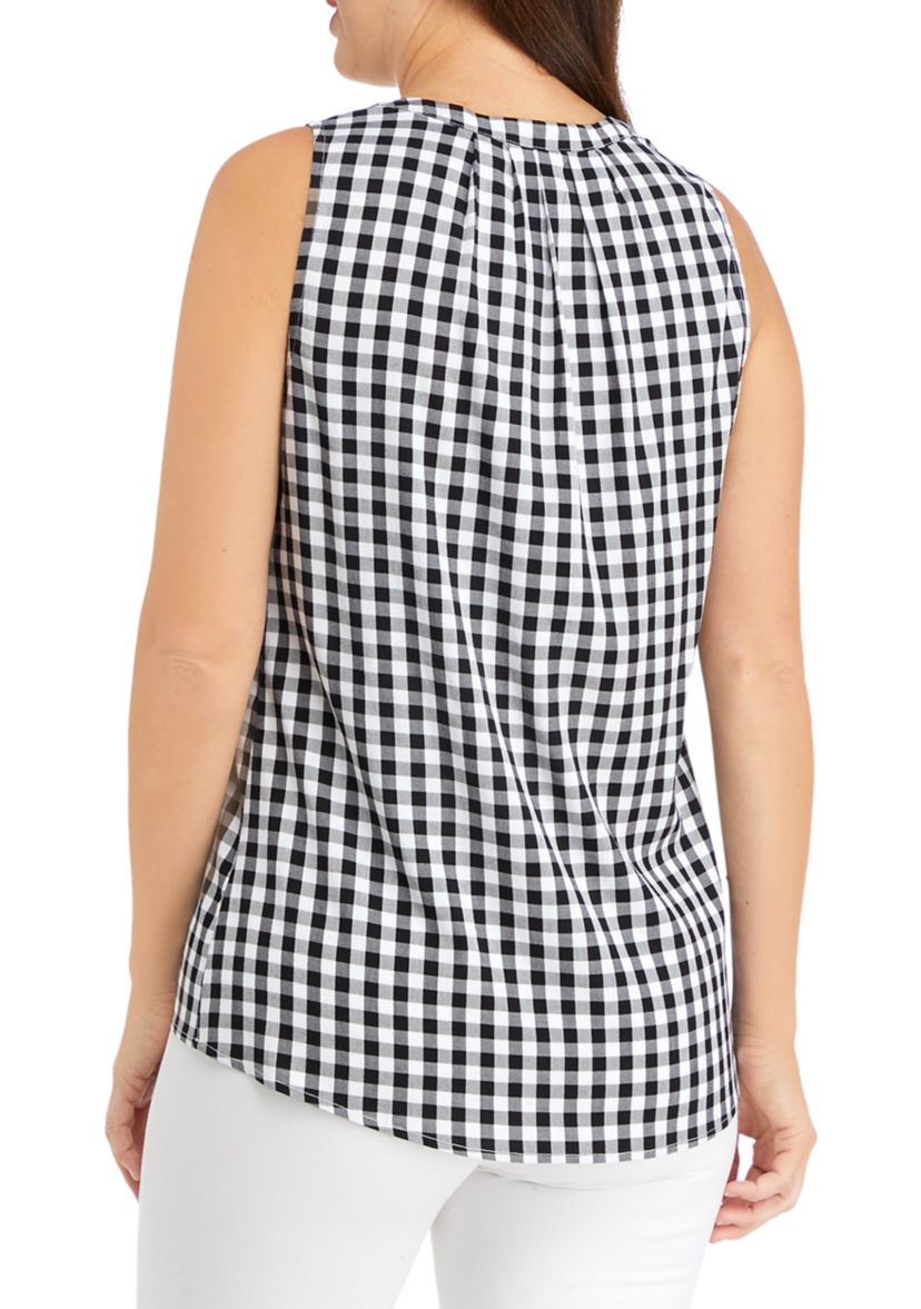 Womens Sleeveless Peasant Top