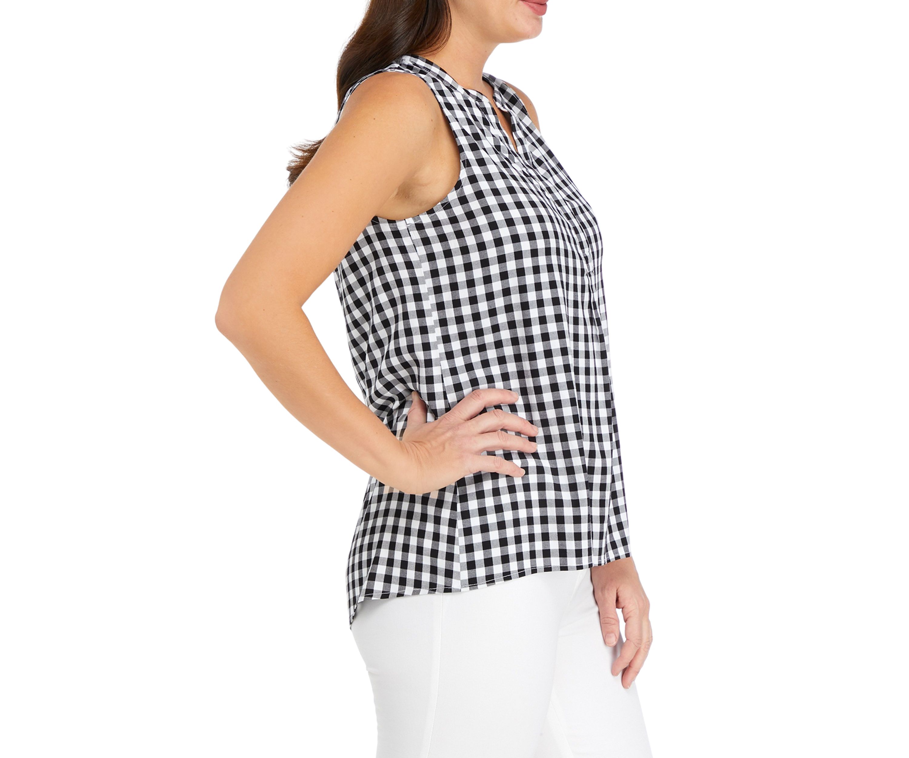 Womens Sleeveless Peasant Top