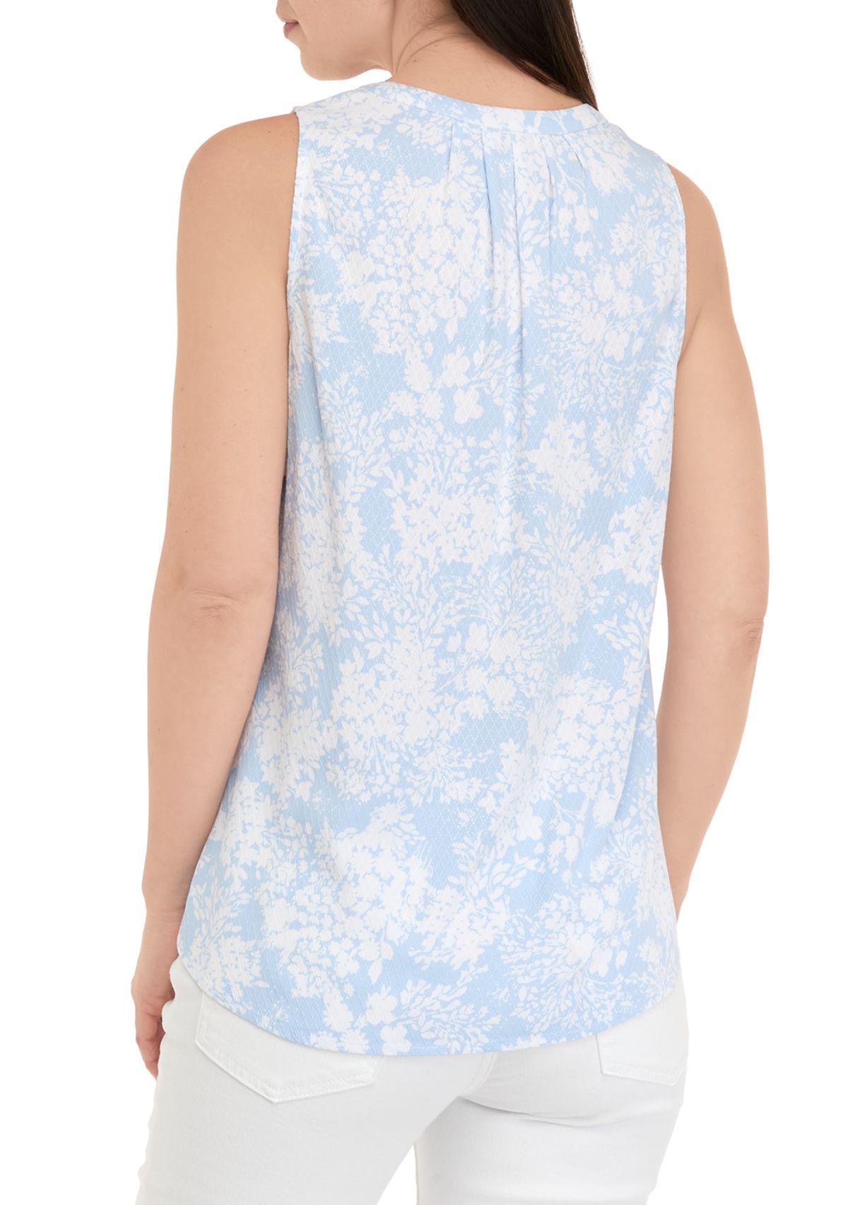 Womens Sleeveless Peasant Top