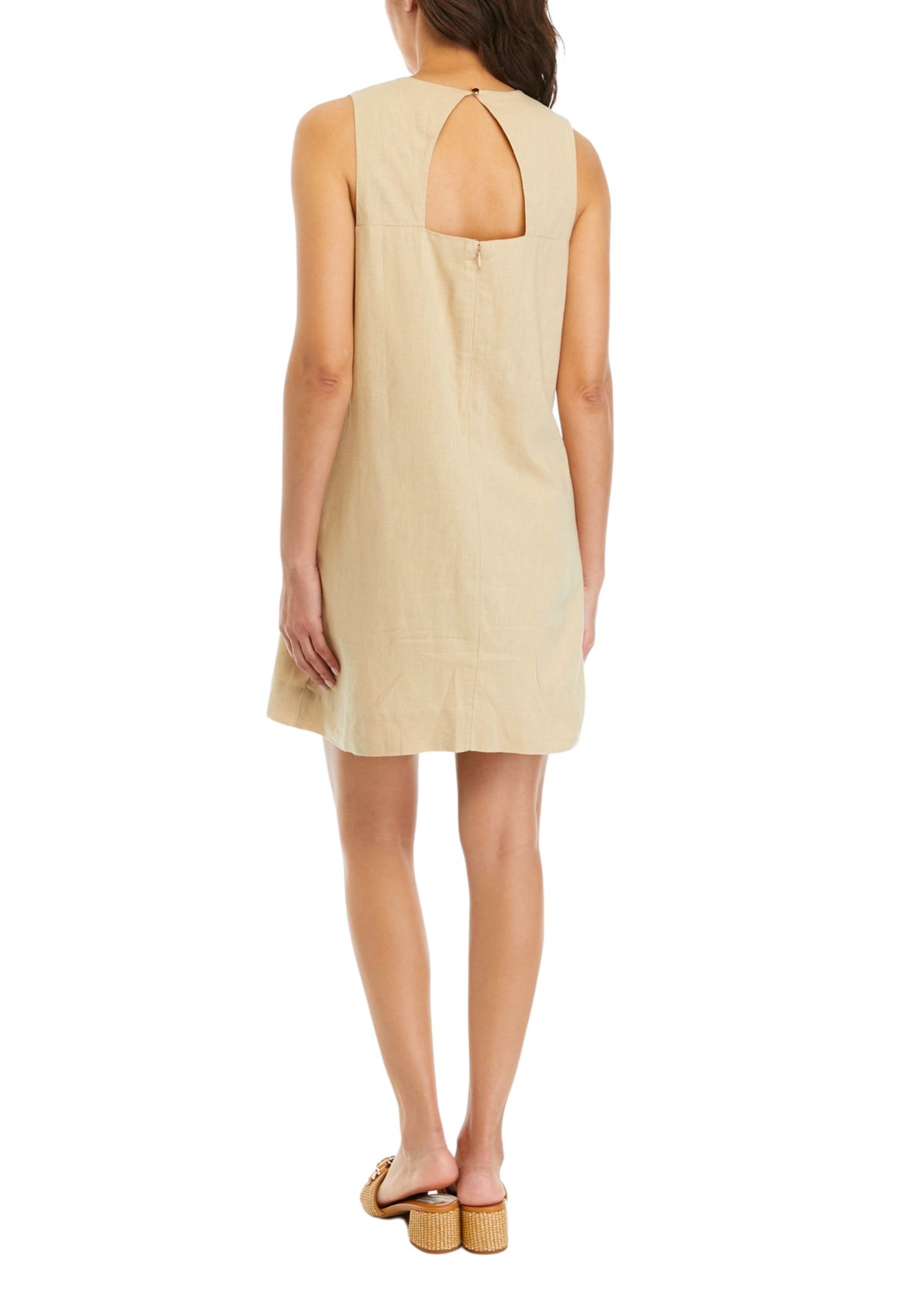 Womens Sleeveless Linen Dress