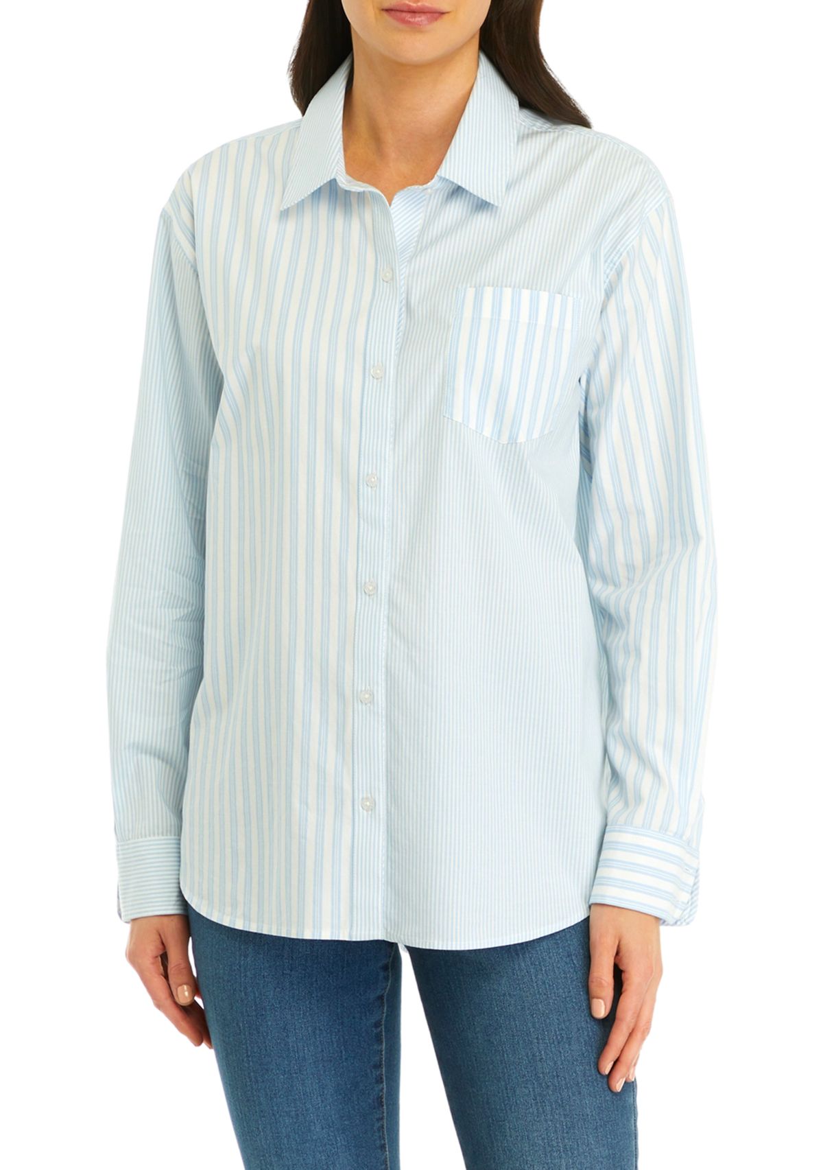 Womens Long Sleeve Boyfriend Shirt