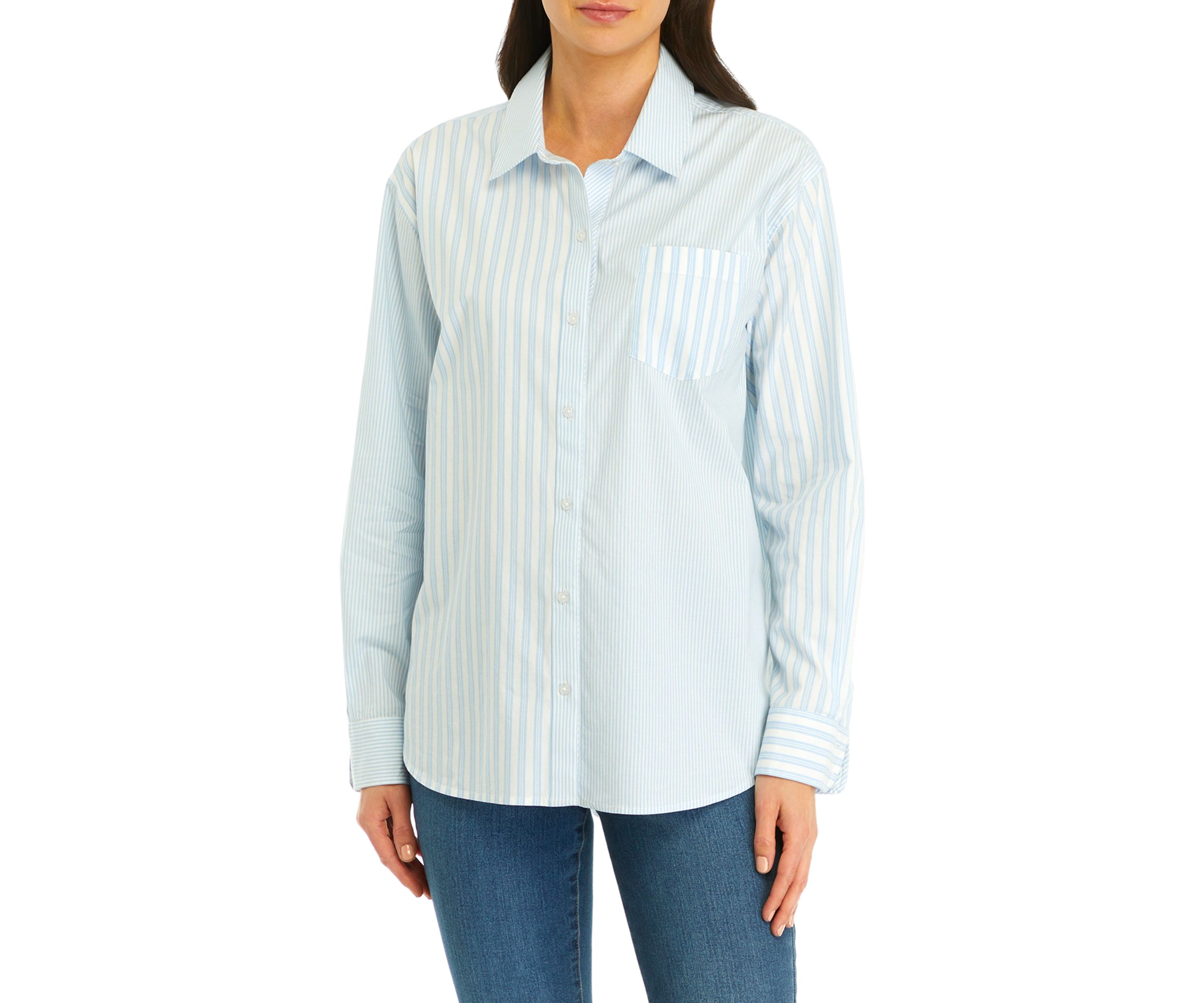 Womens Long Sleeve Boyfriend Shirt