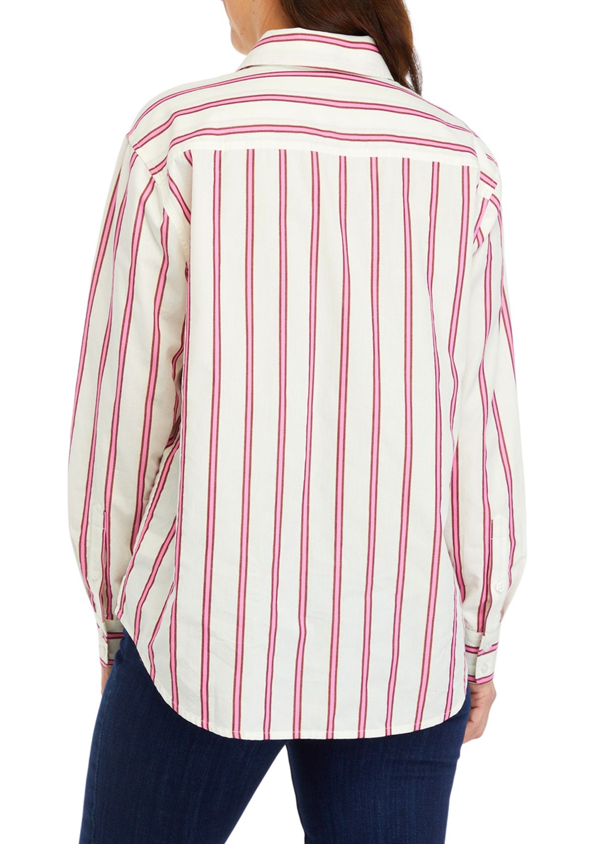 Womens Striped Boyfriend Top