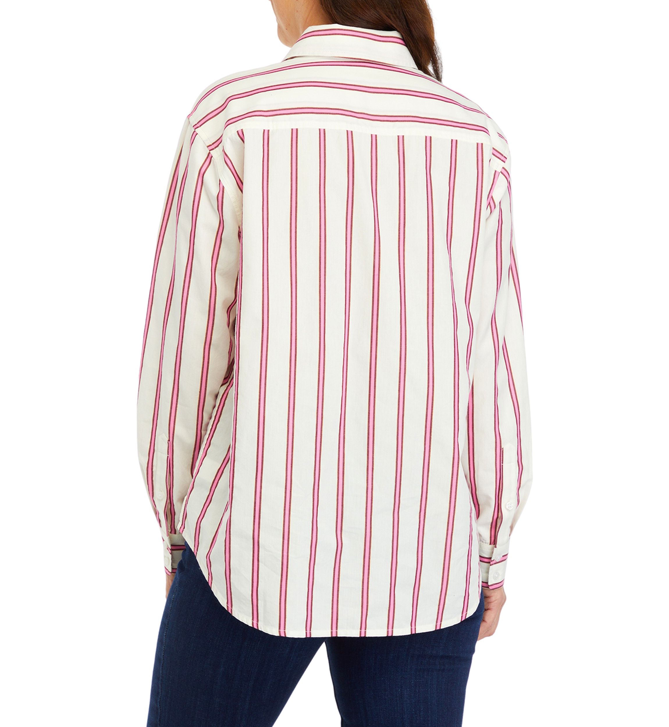 Womens Striped Boyfriend Top