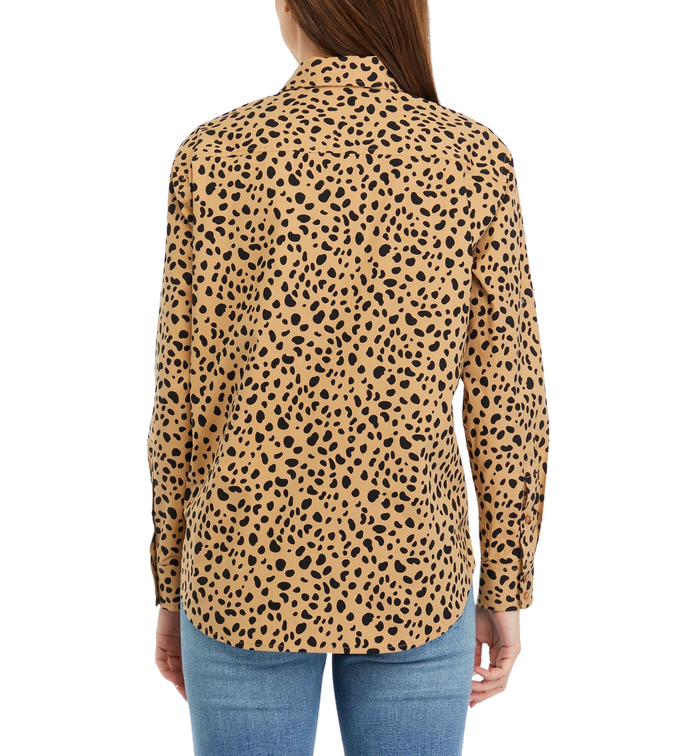 Womens Animal Printed Boyfriend Shirt