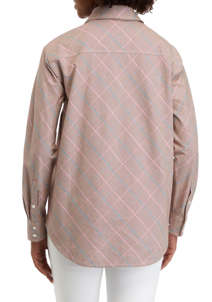 Womens Long Sleeve Oxford Boyfriend Shirt